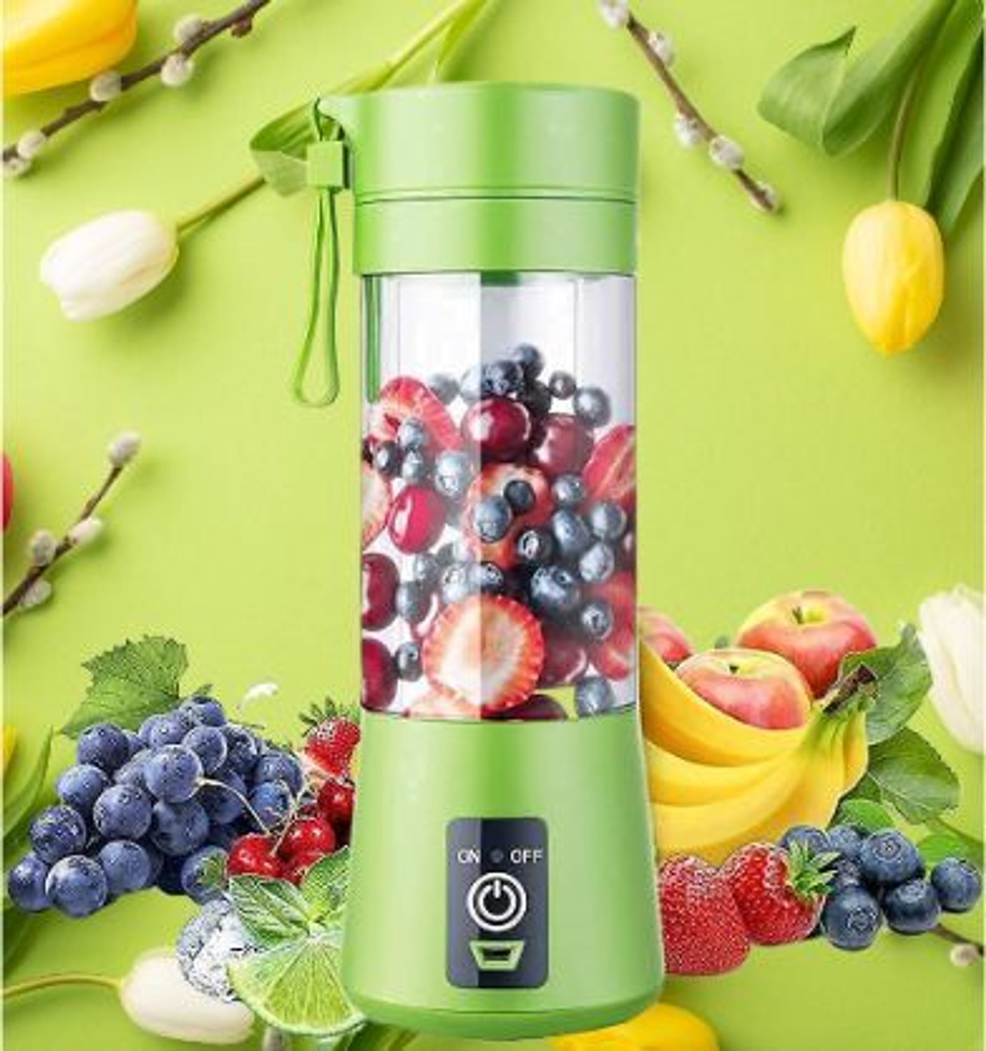 Image of SS brother Electric Fruit Juicer Maker USB Rechargeable Mini Juicer Mixer GrinderCJ56 450 W Juicer Mixer Grinder (Electric Fruit Juicer Maker USB Rechargeable Mini Juicer Mixer GrinderCJ56 | 1 Jar | Multicolor)