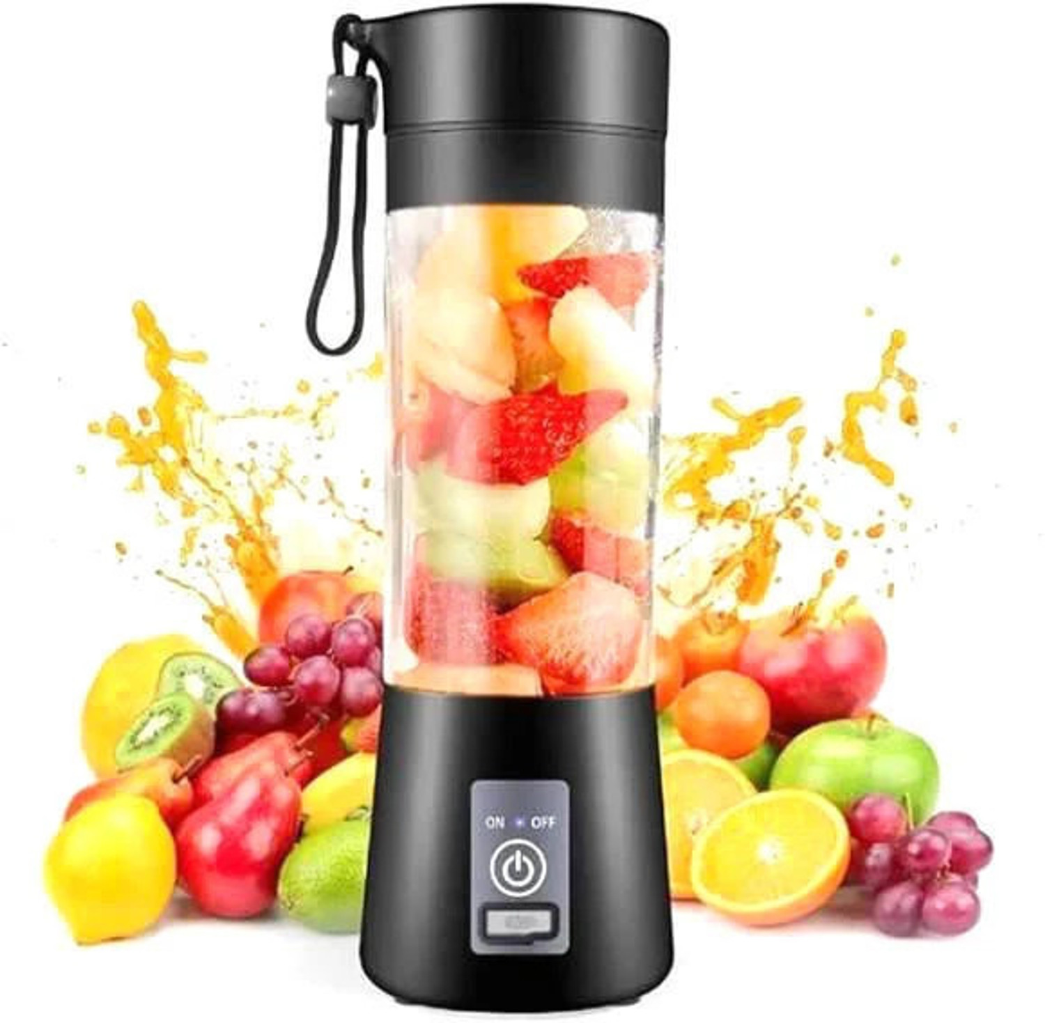 Image of SS brother Pro Fruit Juicer 200 W Juicer Mixer Grinder (AE 932A ELECTRIC JUICER MIXER GRINDER RECHARGEABLE USB BOTTLE BLENDER SHAKER | 1 Jar | Multicolor)