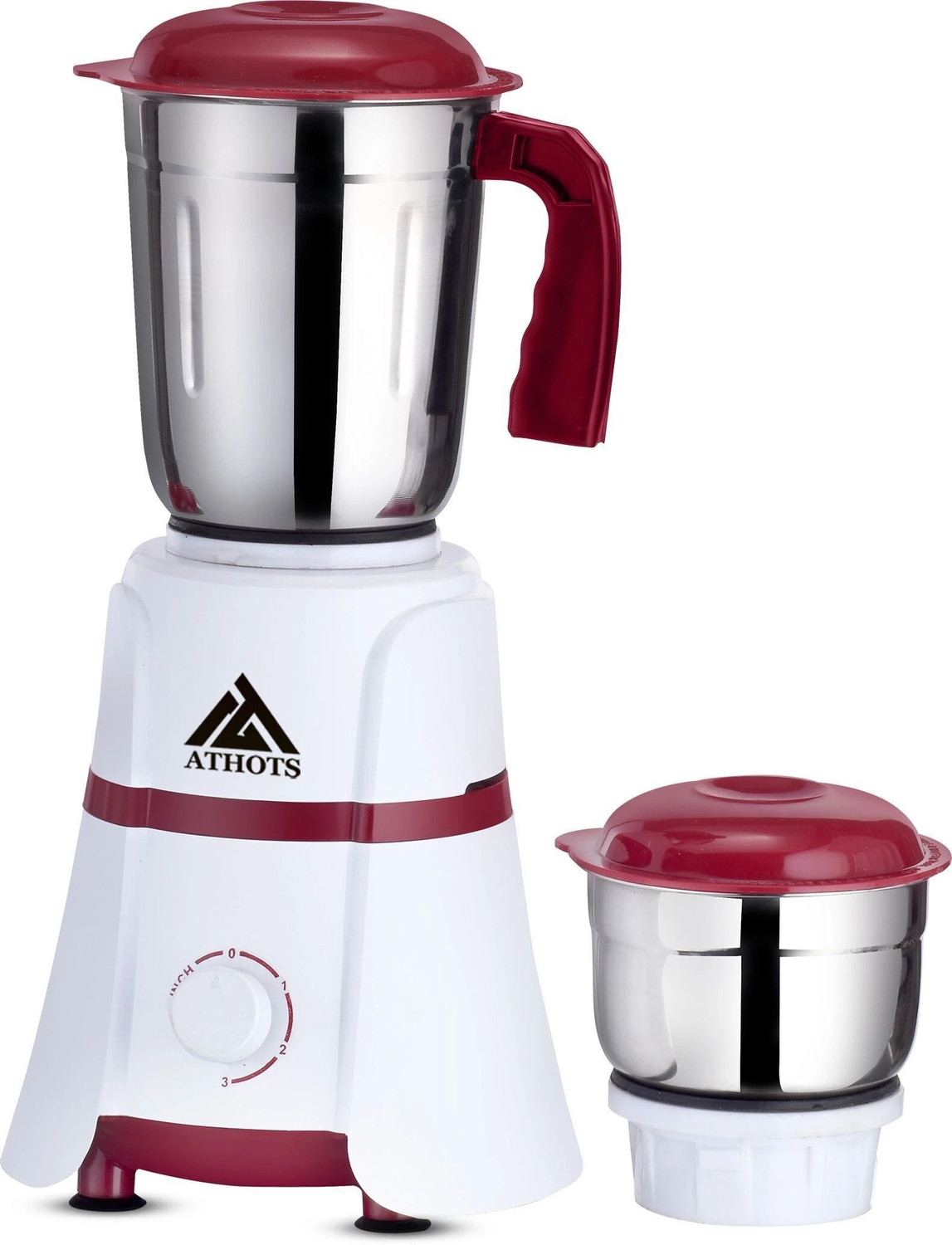 Image of Bostton 750 Watt Double layered Copper 25 MM Motor 750 W Mixer Grinder (Waspa Power Pro | 2 Jars | Olive Green)