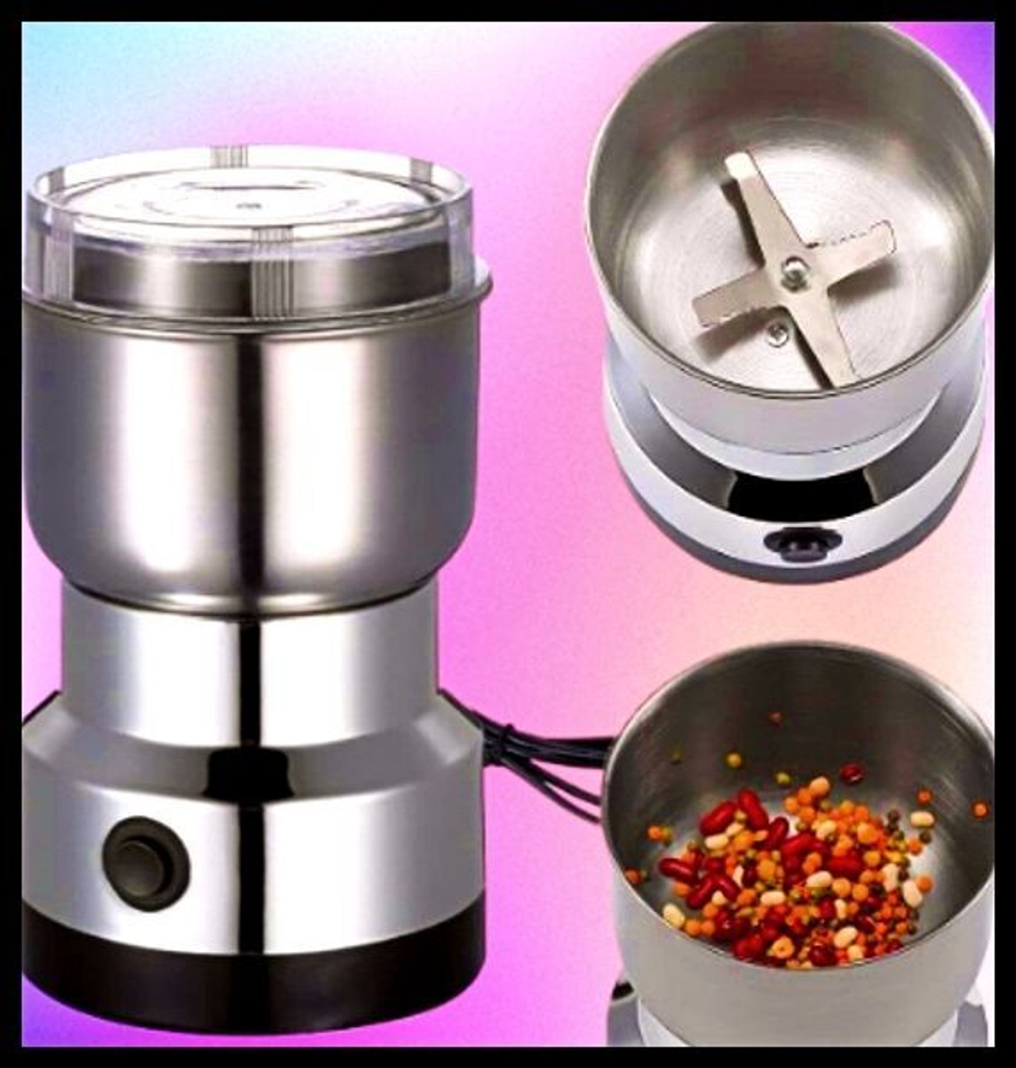 Image of JayGopalTrendz Grinder 350 W Mixer Grinder (Electric Grinder With Coffee & Nuts Grains Bean Grinder Juicer Mixer GrinderJ235 | 1 Jar | Silver)