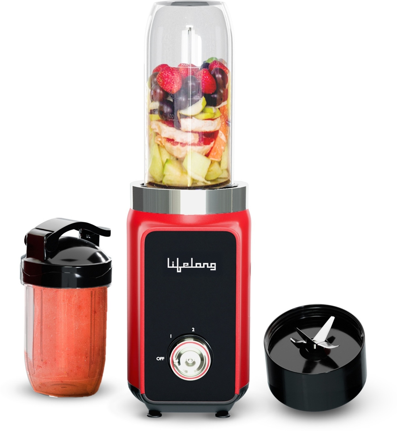 Image of BOSCH Mixer Grinder TrueMixx MG2213C4RI 500 W Mixer Grinder (MG2213C4RI | 3 Jars | Red)