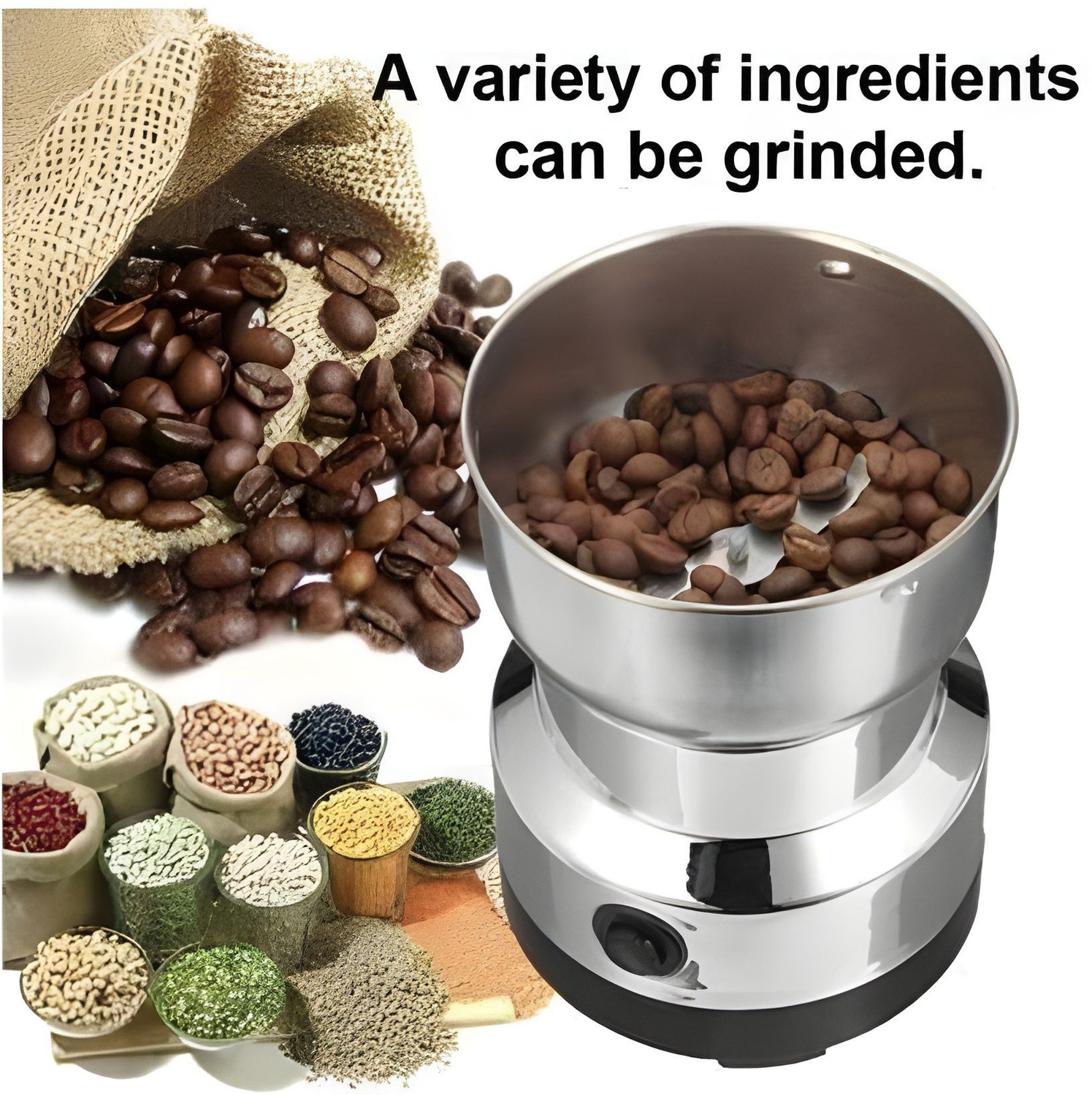Image of JayGopalTrendz Grinder 350 W Mixer Grinder (Electric Grinder With Coffee & Nuts Grains Bean Grinder Juicer Mixer GrinderW330 | 1 Jar | Multicolor)