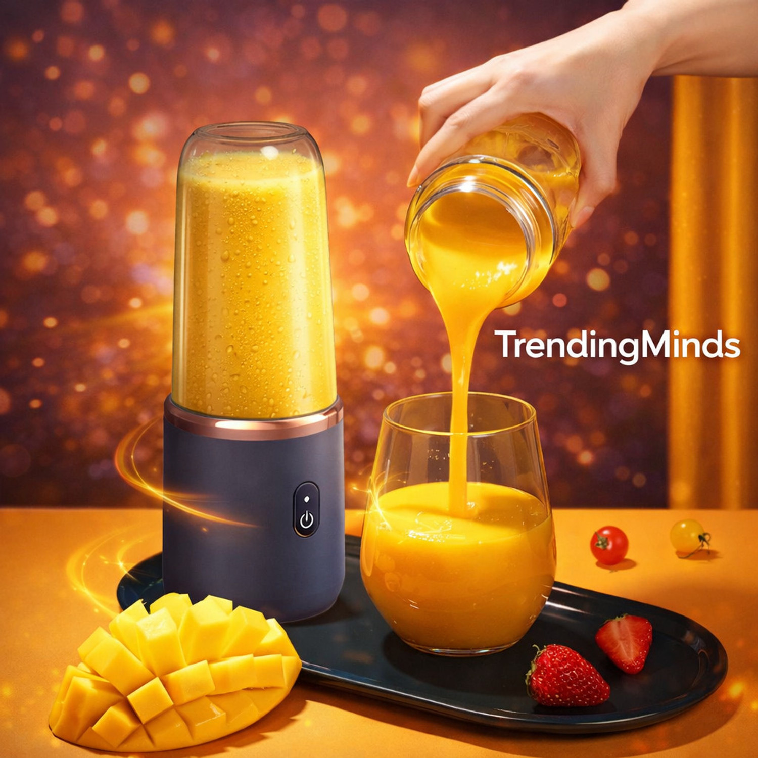 Image of TrendingMinds SmartBlend USB Portable 40 W Mixer Blender (TM-USBMIX-01 | 1 Jar | Multicolor)