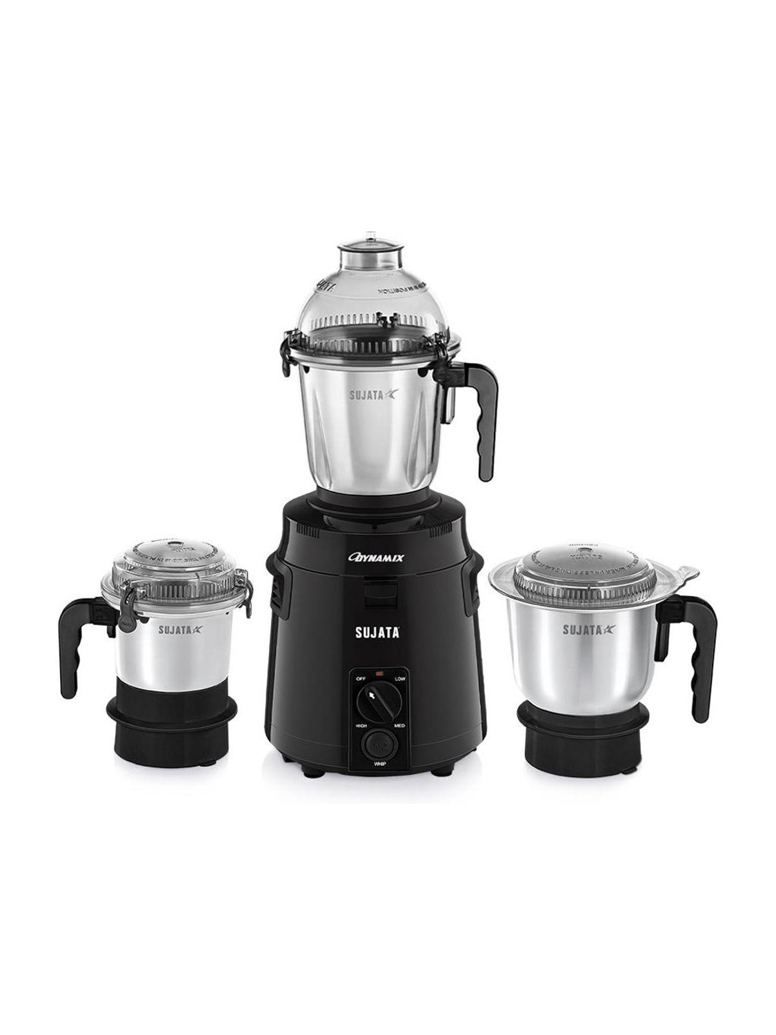 Sujata Dynamix Black 900W Mixer Grinder, 3 Jars - Image 1