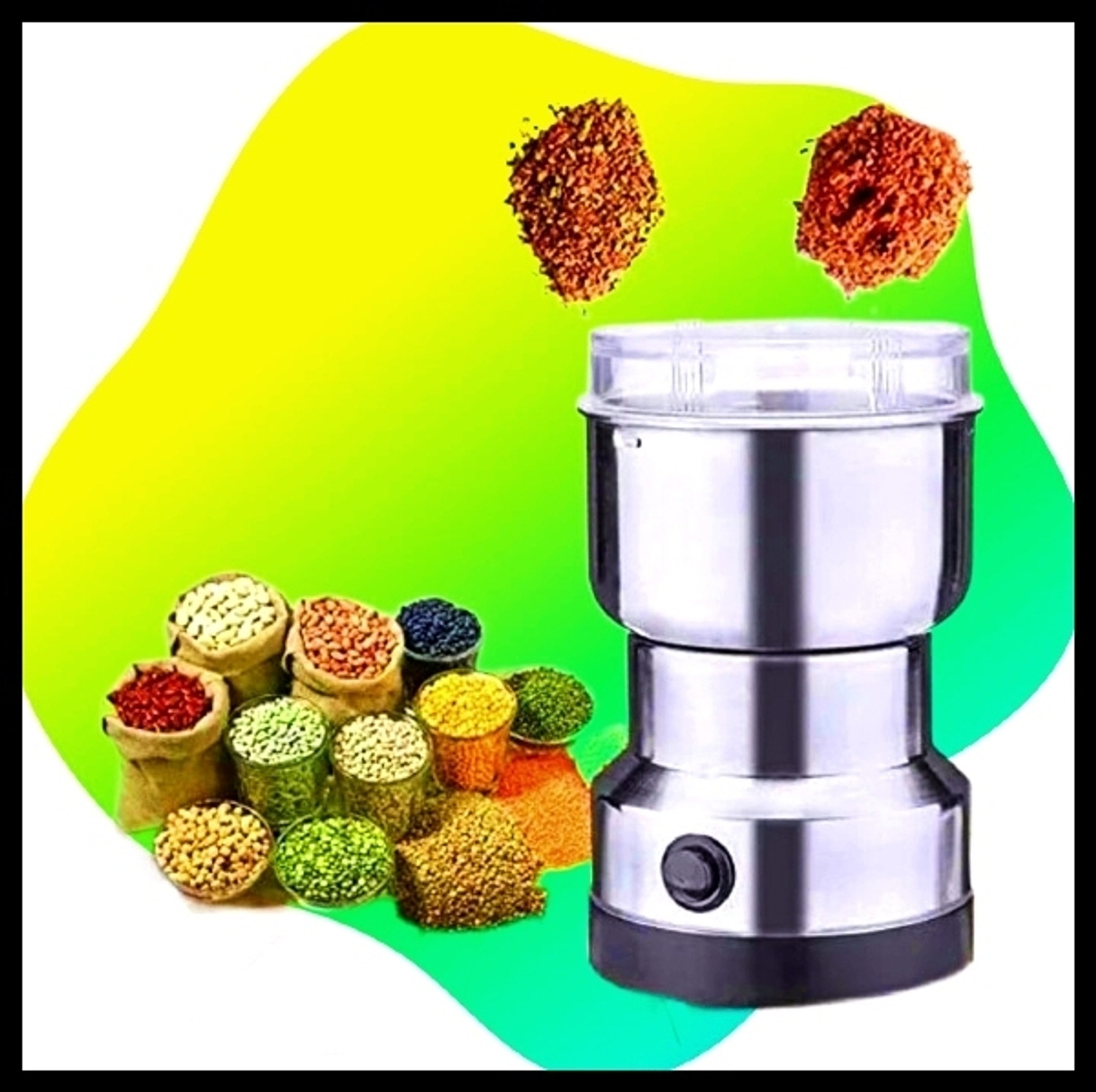 Image of Manasa Pro 450 W Juicer Mixer Grinder (Portable Grinder, USB Rechargeable Mini Grinder, Electric Grinder for mix 24 | 1 Jar | Silver)