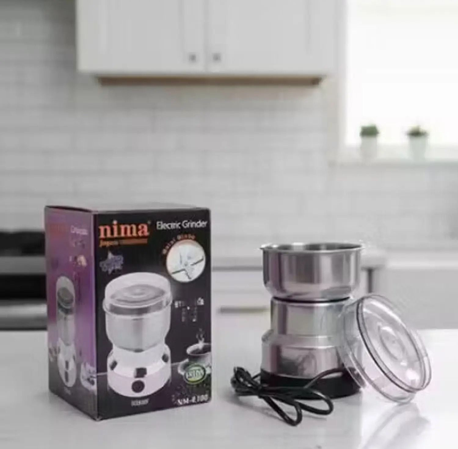 Image of HARIS STORE Grinder 1 200 W Juicer Mixer Grinder (Mini Mixer Grinder & Coffee Maker for Kitchen Masala, Onion, Garlic & FruitW332 | 1 Jar | Silver)