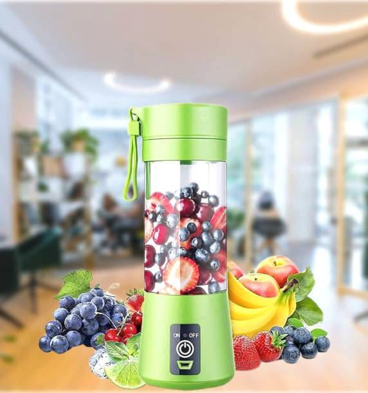 Image of JayGopalTrendz Electric Fruit Juicer Maker 350 W Juicer Mixer Grinder (Rechargeable Mini Juicer Mixer GrinderJJ224 | 1 Jar | Multicolor)