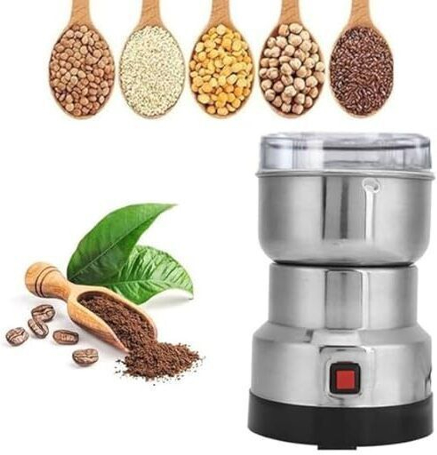 Image of BazaarNest Mini Mixer Grinder 600 W Juicer Mixer Grinder (Mixer& Grinder Mini Mixer and Grinder Stainless Steel Spice Grinder Japan Smart | 1 Jar | Silver)