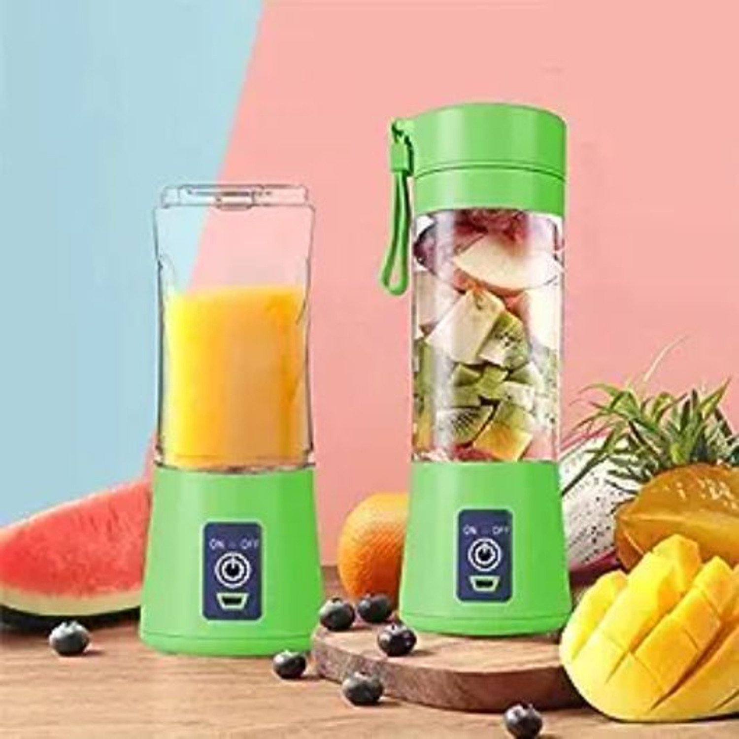 Image of APNA STORE Pro Fruit Juicer 200 W Juicer Mixer Grinder (Maker Juicer Rechargeable Juicer Bottle with 6 Blades | 1 Jar | Multicolor)