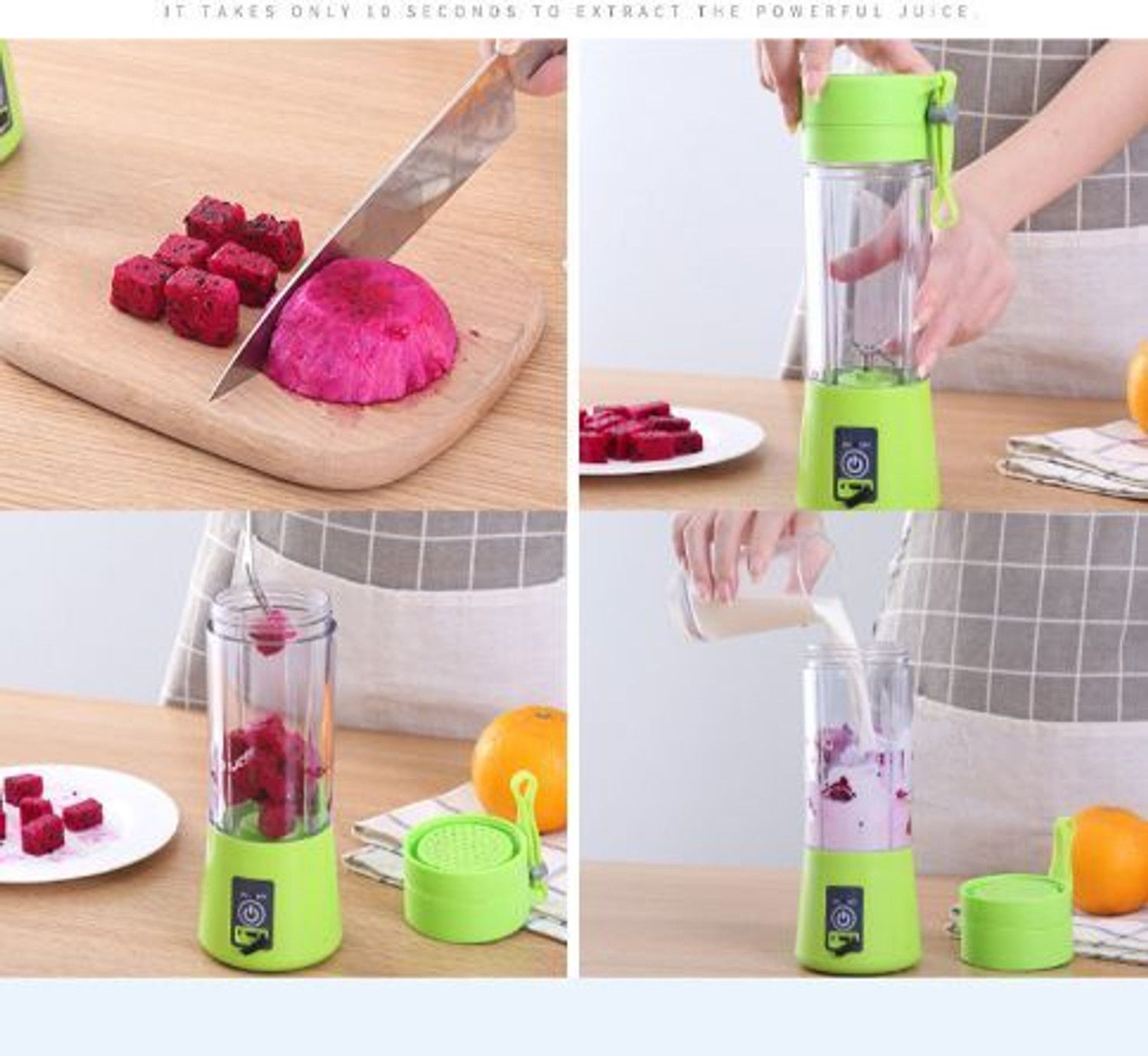 Image of princemarkett Pro Fruit Juicer 200 W Juicer Mixer Grinder (JUI64-ER105-Portable Rechargeable Juicer For Fruits & Vegetable | 1 Jar | Multicolor)