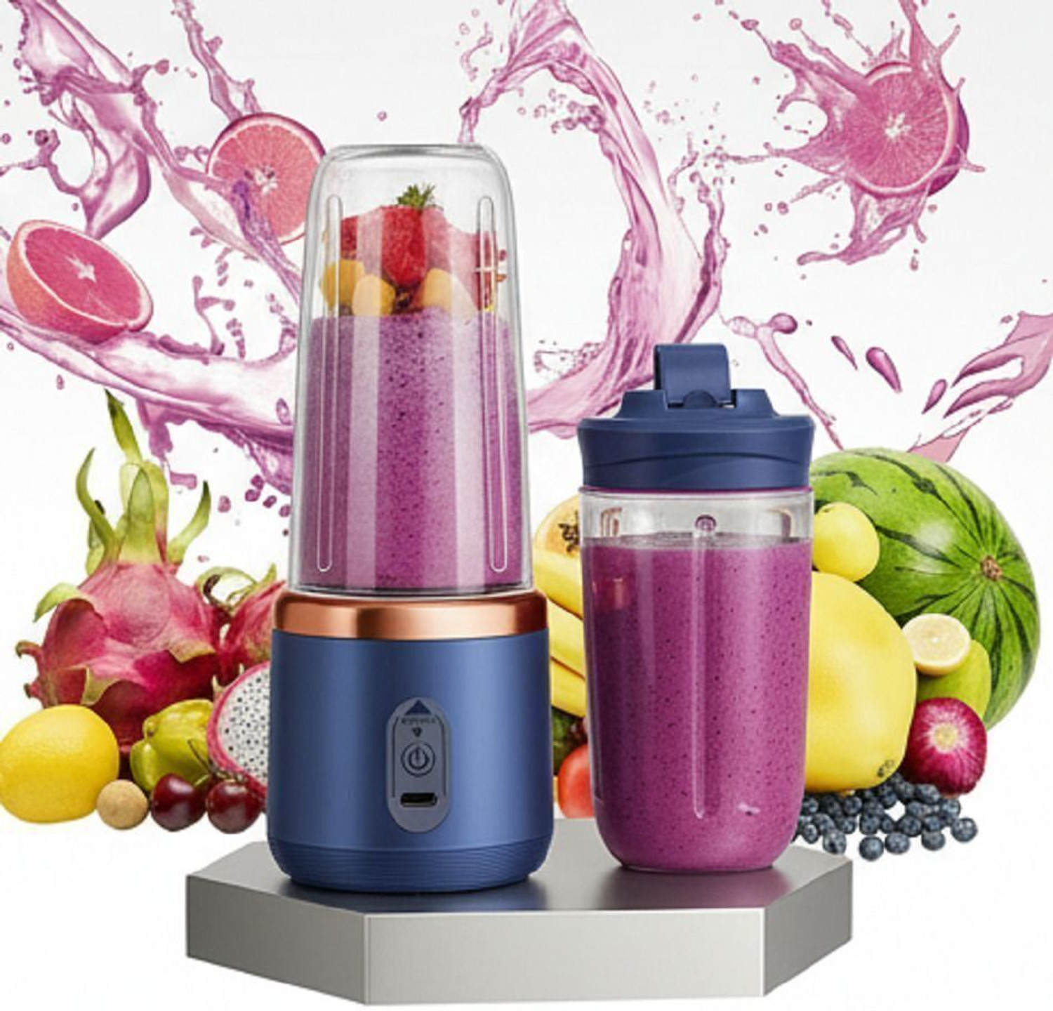 Image of fortuner 500W 500 W Juicer Mixer Grinder (Mixer-grinder-Juicer 29 | 3 Jars | Blue)