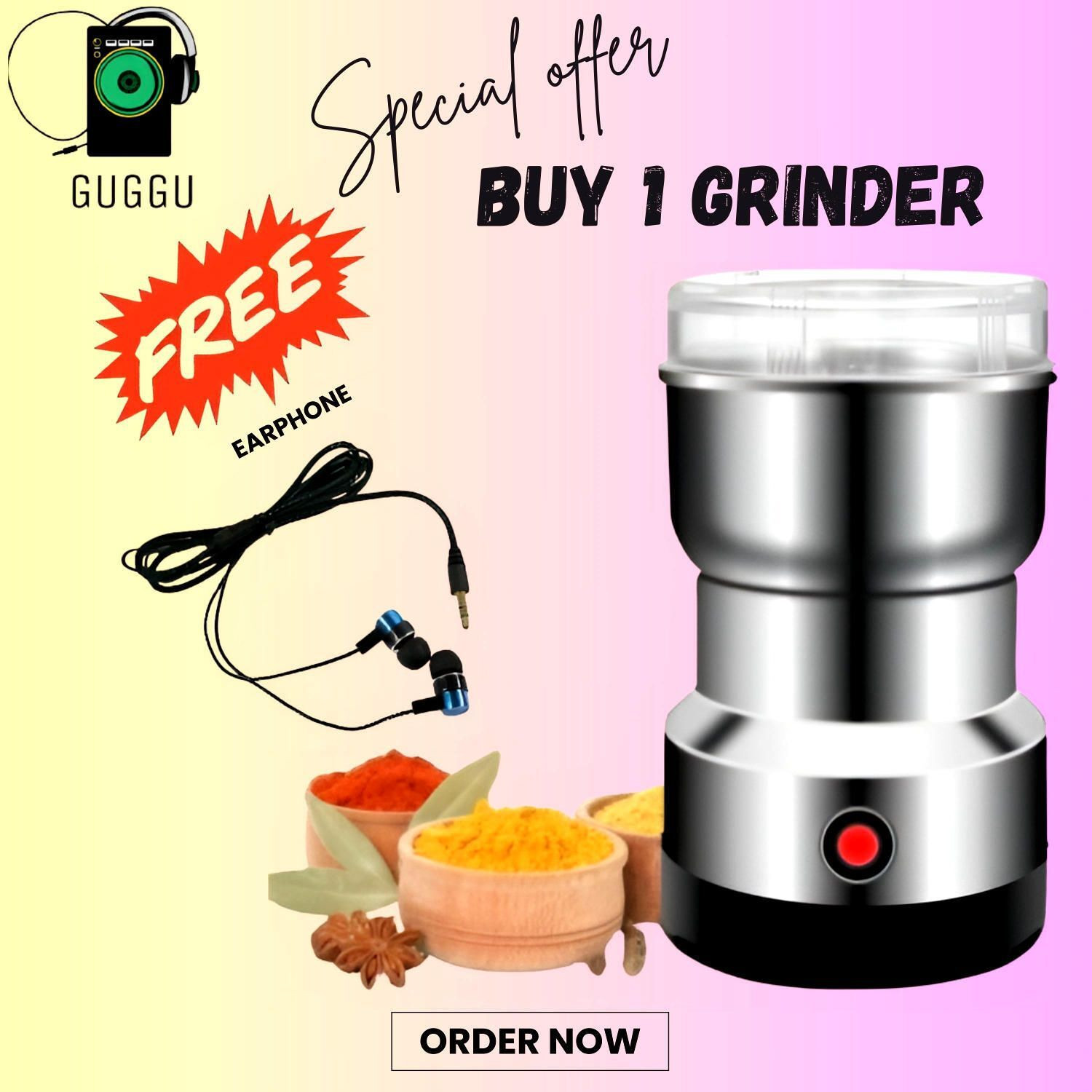 Image of SEVENMETICS pro 500 W Mixer Grinder (GrinMer-M27 /6 /25-40A | 1 Jar | Black, STEEL)