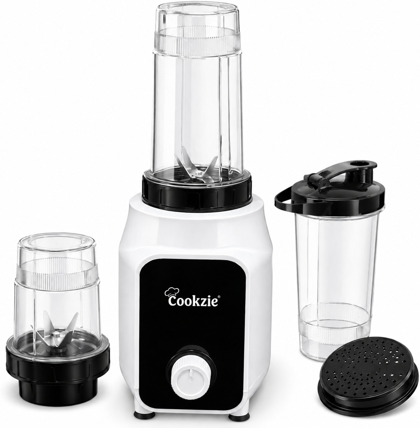 Cookzie Nutri Blender 500 W Juicer Mixer Grinder (Nutri Blender 500 W Juicer Mixer Grinder | 3 Jars | Black) - Image 1