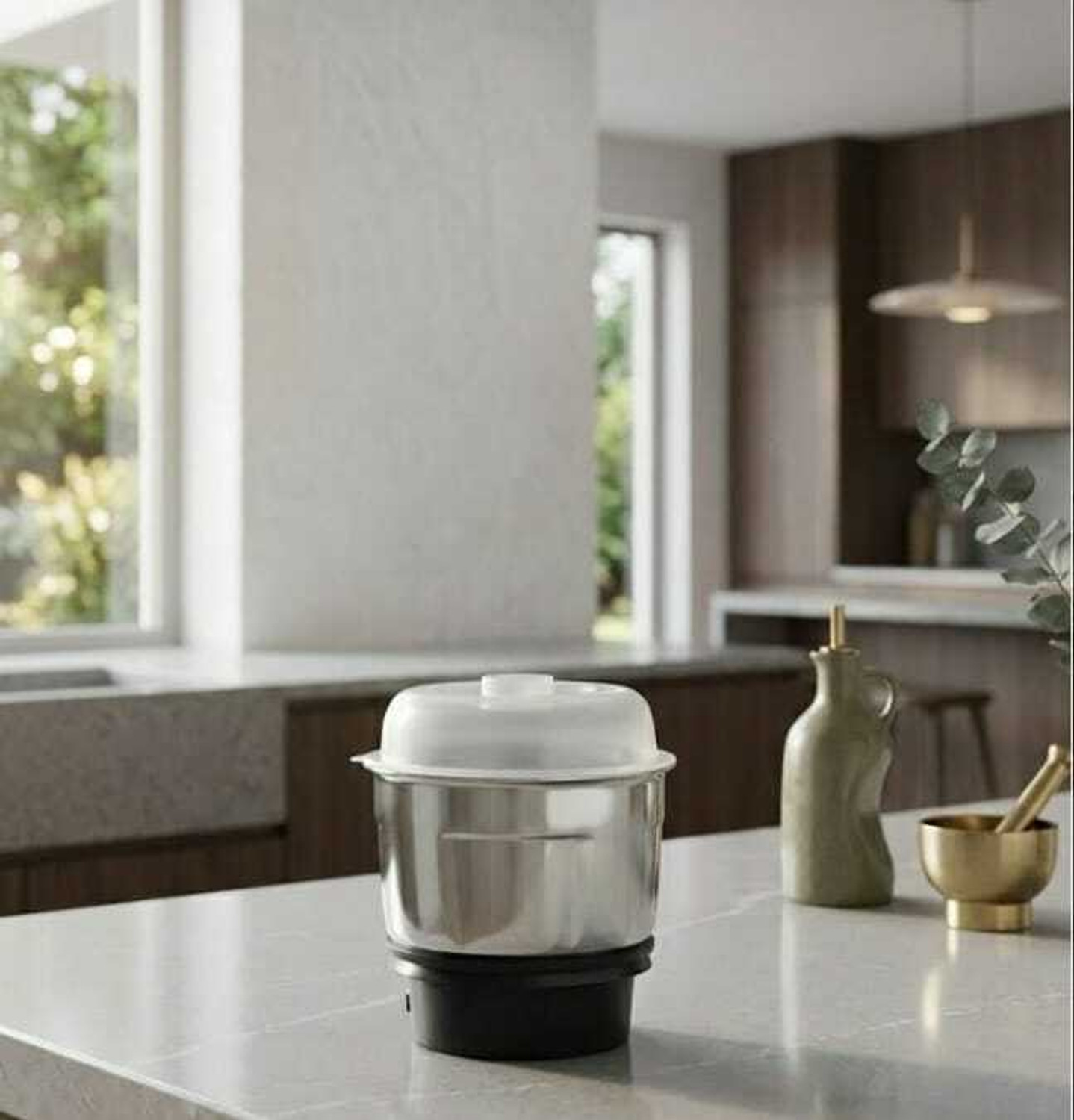 Image of dtenterprises MG1 105 W Mixer Grinder (Stainless Steel Mixer Grinder Chutney Jar | 1 Jar | Silver)