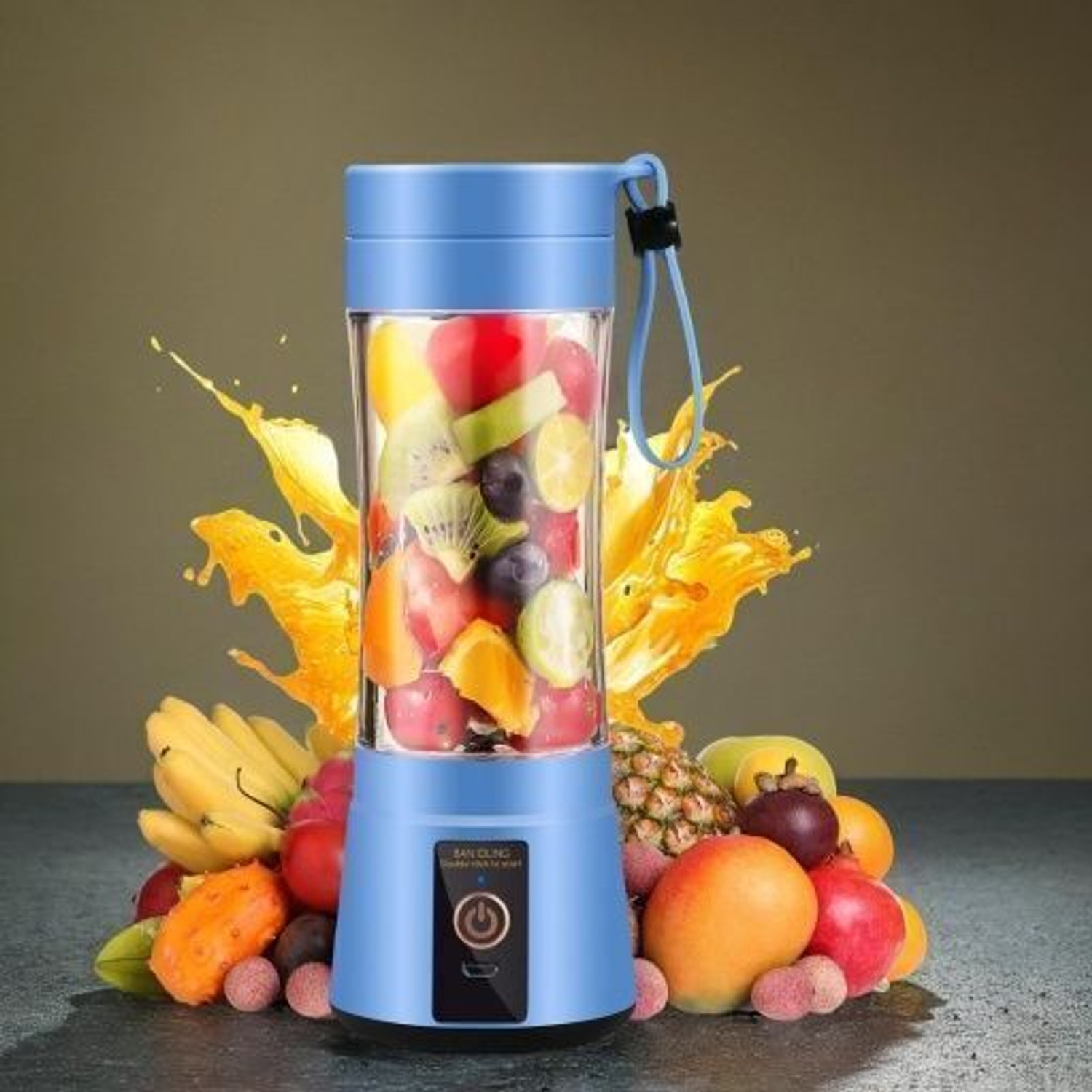 Image of APNA STORE Electric Fruit Juicer Maker USB Rechargeable Mini Juicer Mixer GrinderLF179 350 W Juicer Mixer Grinder (Electric Fruit Juicer Maker USB Rechargeable Mini Juicer Mixer GrinderLF179 | 1 Jar | Multicolor)