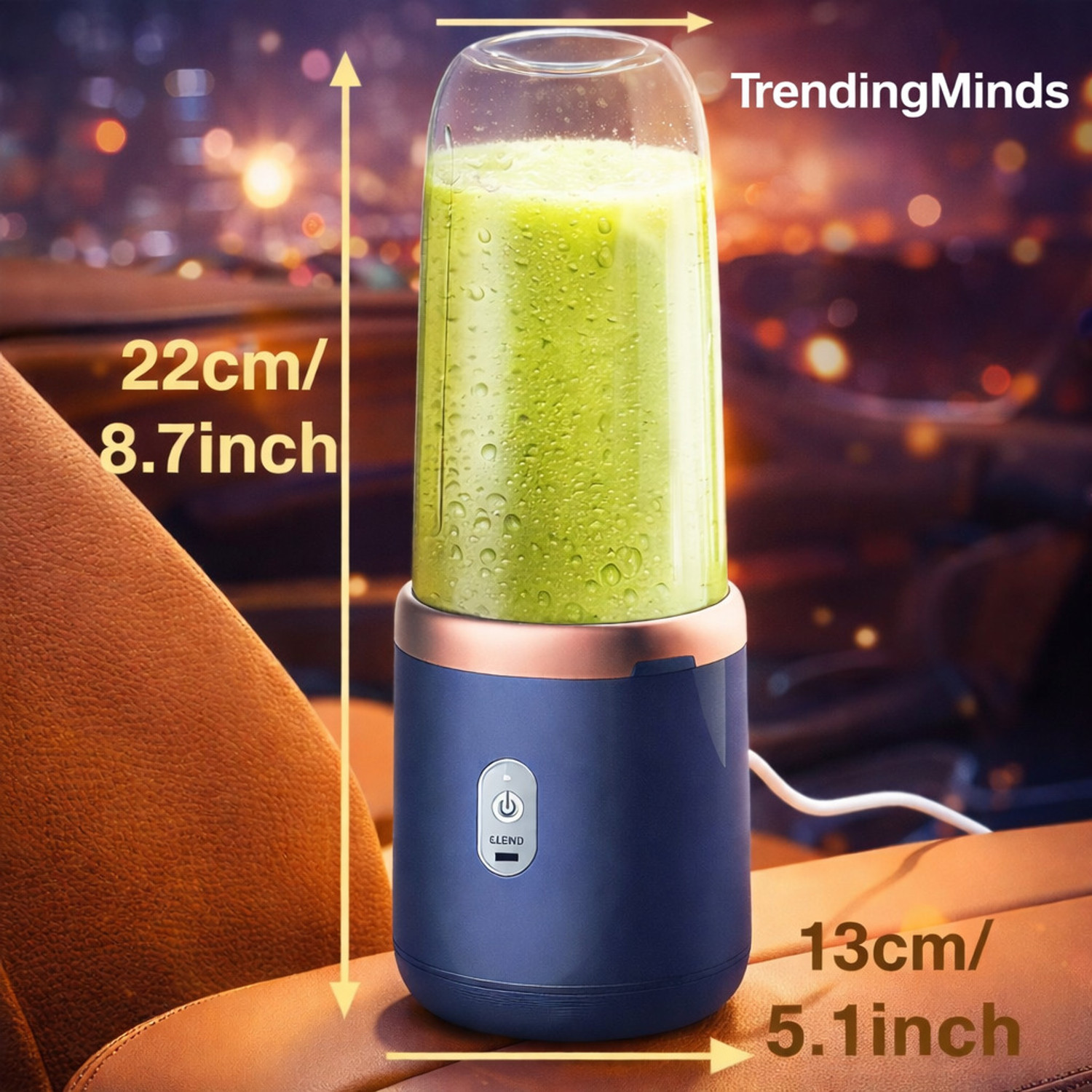Image of TrendingMinds SmartBlend USB Portable 40 W Mixer Blender (TM-USBMIX-01 | 1 Jar | Multicolor)