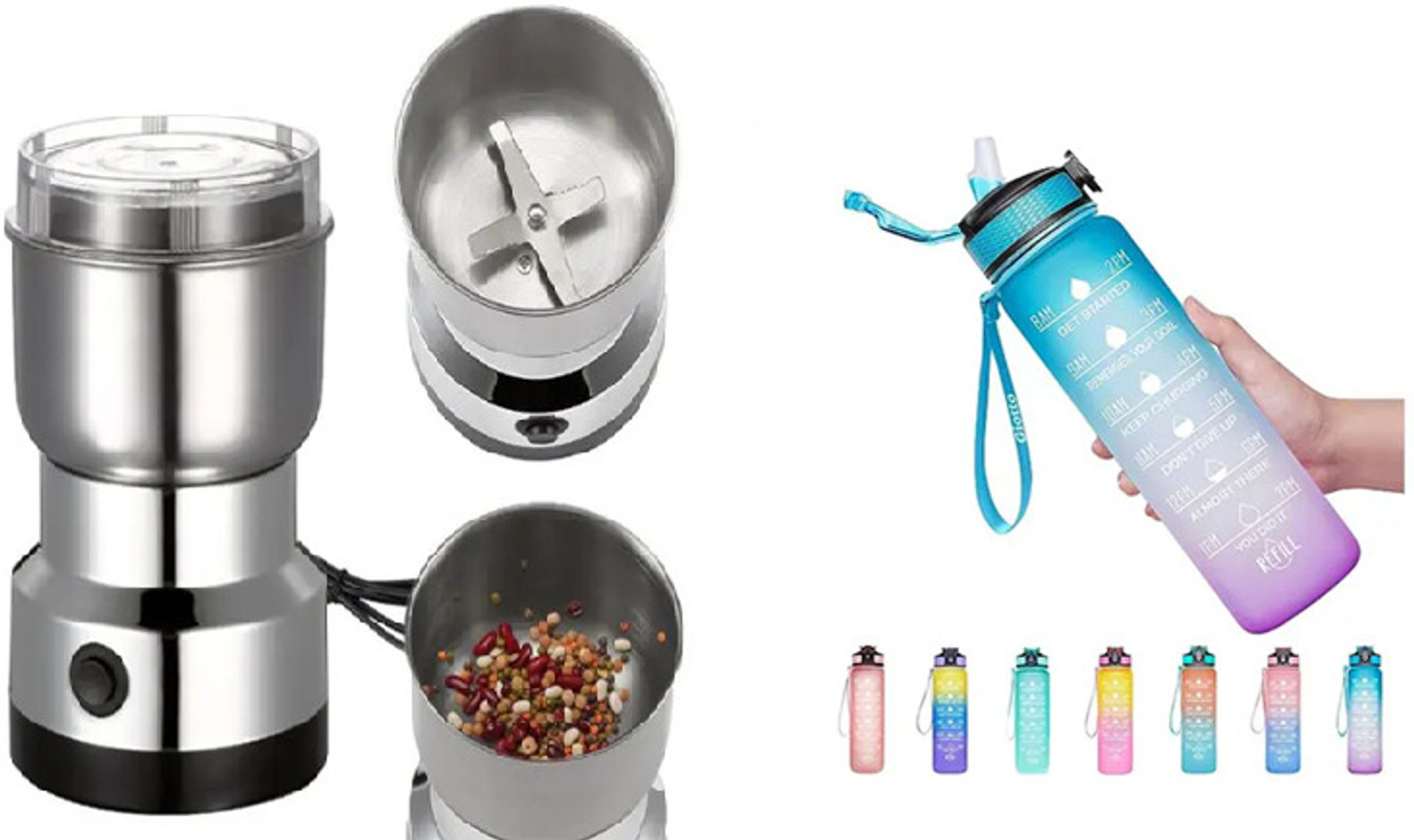 Image of Manasa Pro 450 W Juicer Mixer Grinder (Portable Grinder, USB Rechargeable Mini Grinder, Electric Grinder for mix 24 | 1 Jar | Silver)