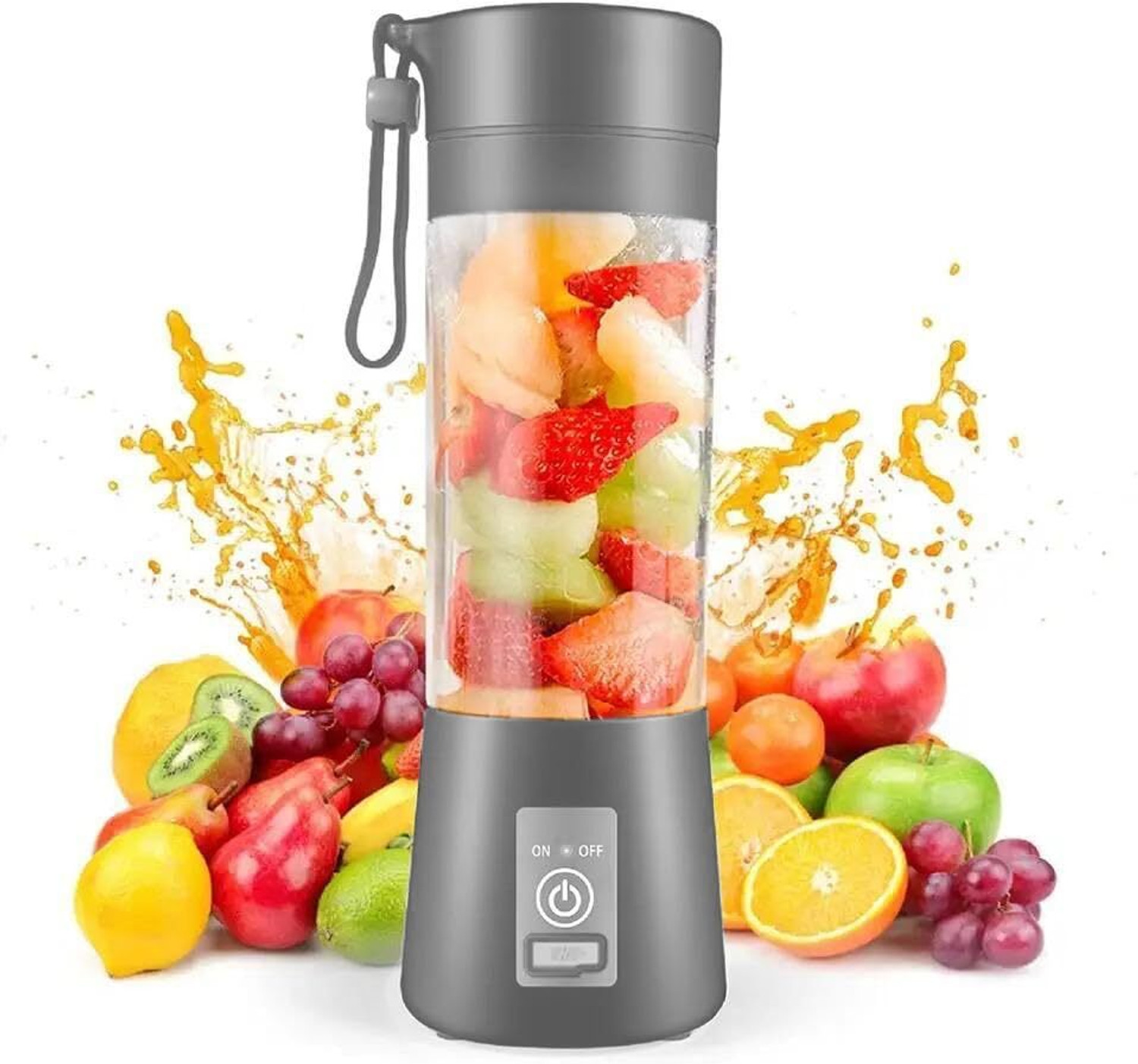 Image of Udghosh Creation 6-Blade Juicer Blender with built-in Jar, Juice Mixer Bottle,Fruit Juice Machine 220 W Juicer (USB Rechargeable Personal Size Juicer Grinder for Juices,Protein&Milk Shakes | 1 Jar | Multicolor)