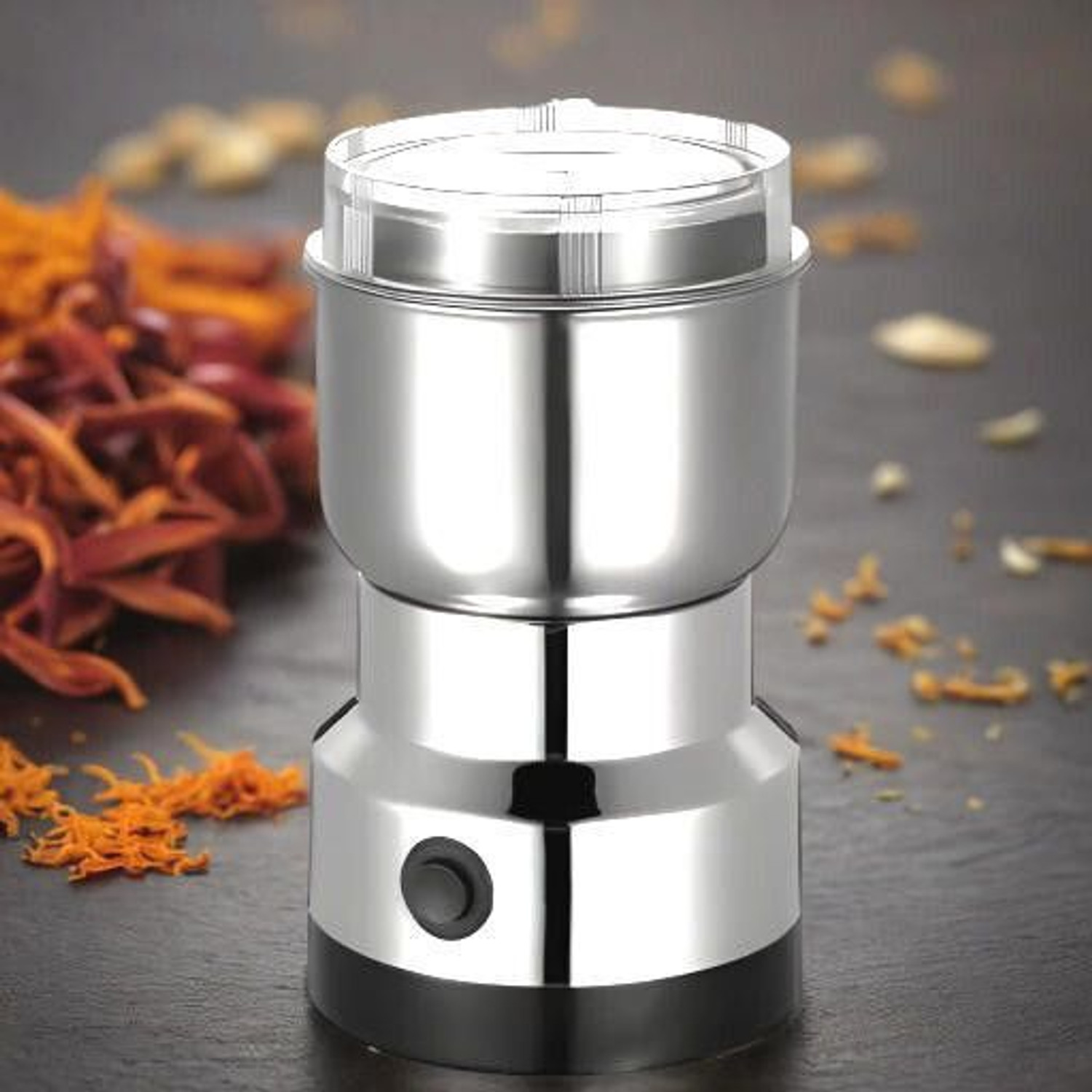 Image of JayGopalTrendz Grinder 350 W Mixer Grinder (Electric Grinder With Coffee & Nuts Grains Bean Grinder Juicer Mixer GrinderH202 | 1 Jar | Silver)