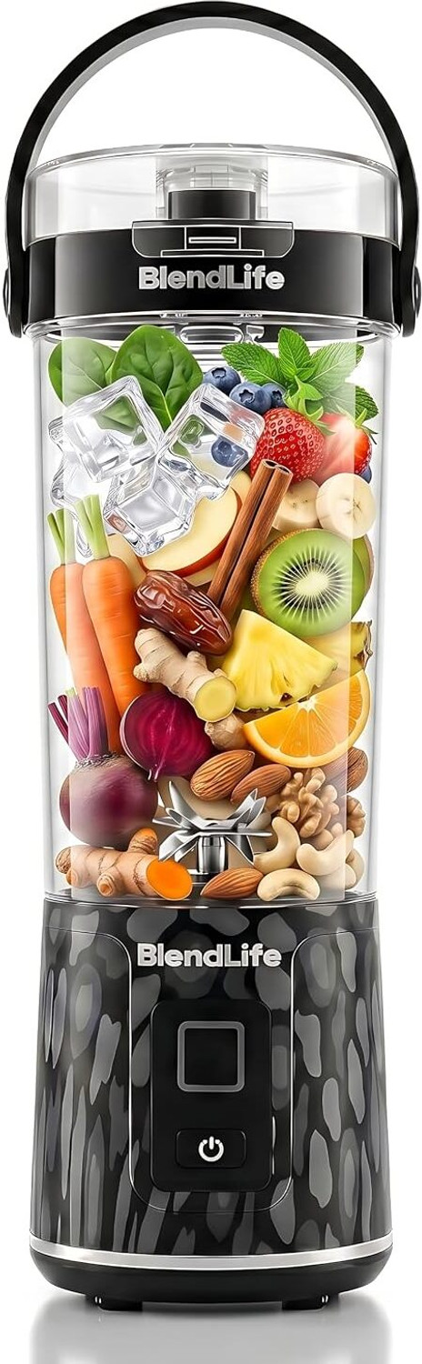 BlendLife Nova Portable Blender, 600ml, 12-Blades, 2400mAh, Made in India, ISI Certified 150 W Juicer Mixer Grinder
