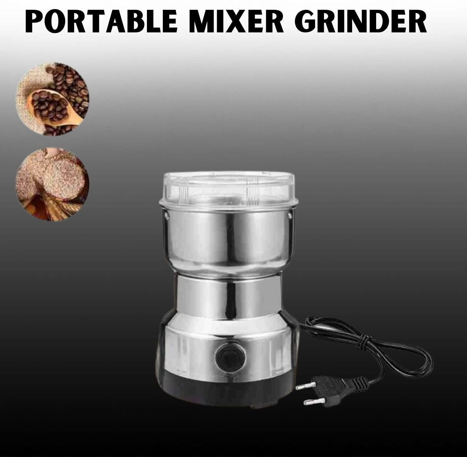 Image of HARIS STORE Single - Text Used For: ID 150 W Mixer Grinder (nima Stainless Steel Multifunctional Grinder lkj29 | 1 Jar | Silver)