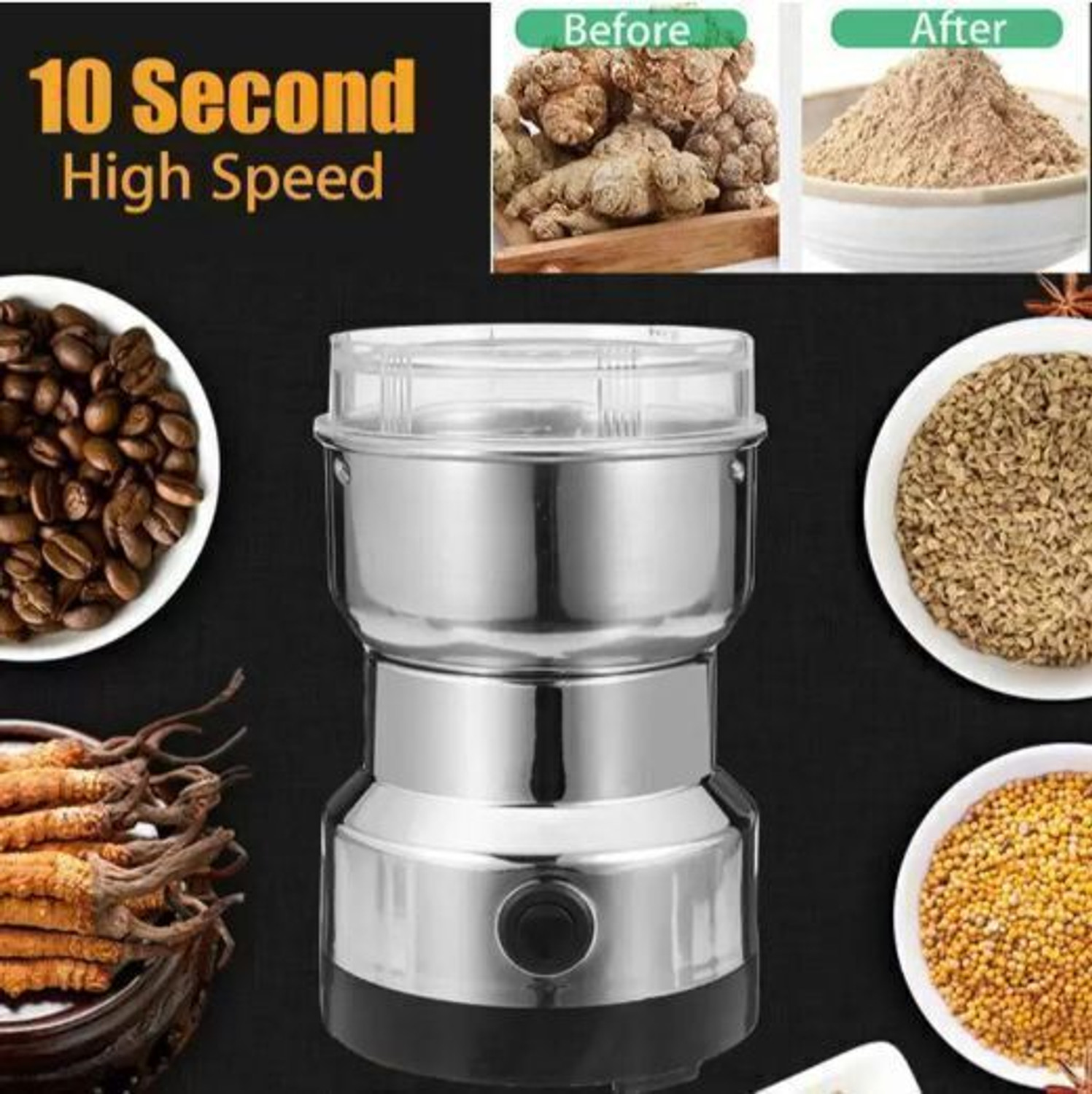 Image of DAKSHWAY Household Grinder W300 Juicer Mixer Grinder gr11 300 W Juicer Mixer Grinder (Nima japan Mini Stainless Steel Grainder G11 | 1 Jar | Multicolor)