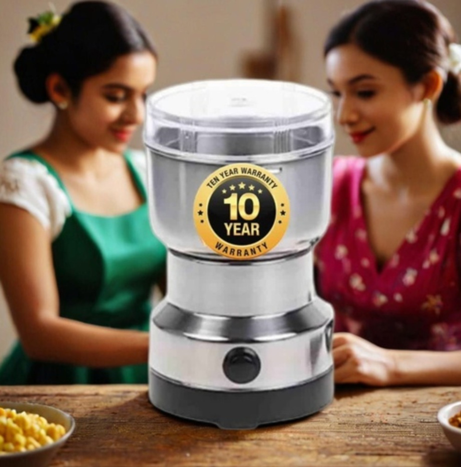Image of Manasa design Electric Household Grinder Juicer Mixer Grinder W 250 W Mixer Grinder (250 W,28000 RPM Mini Stainless Steel Spice Nuts Grainder Kitchen | 1 Jar | Multicolor)