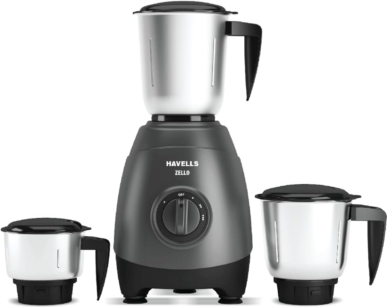 Image of Zenvix Turbo Mix 750 W Juicer Mixer Grinder (Stainless Steel Jars | 3 Speed Control | | 4 Jars | White & Blue)