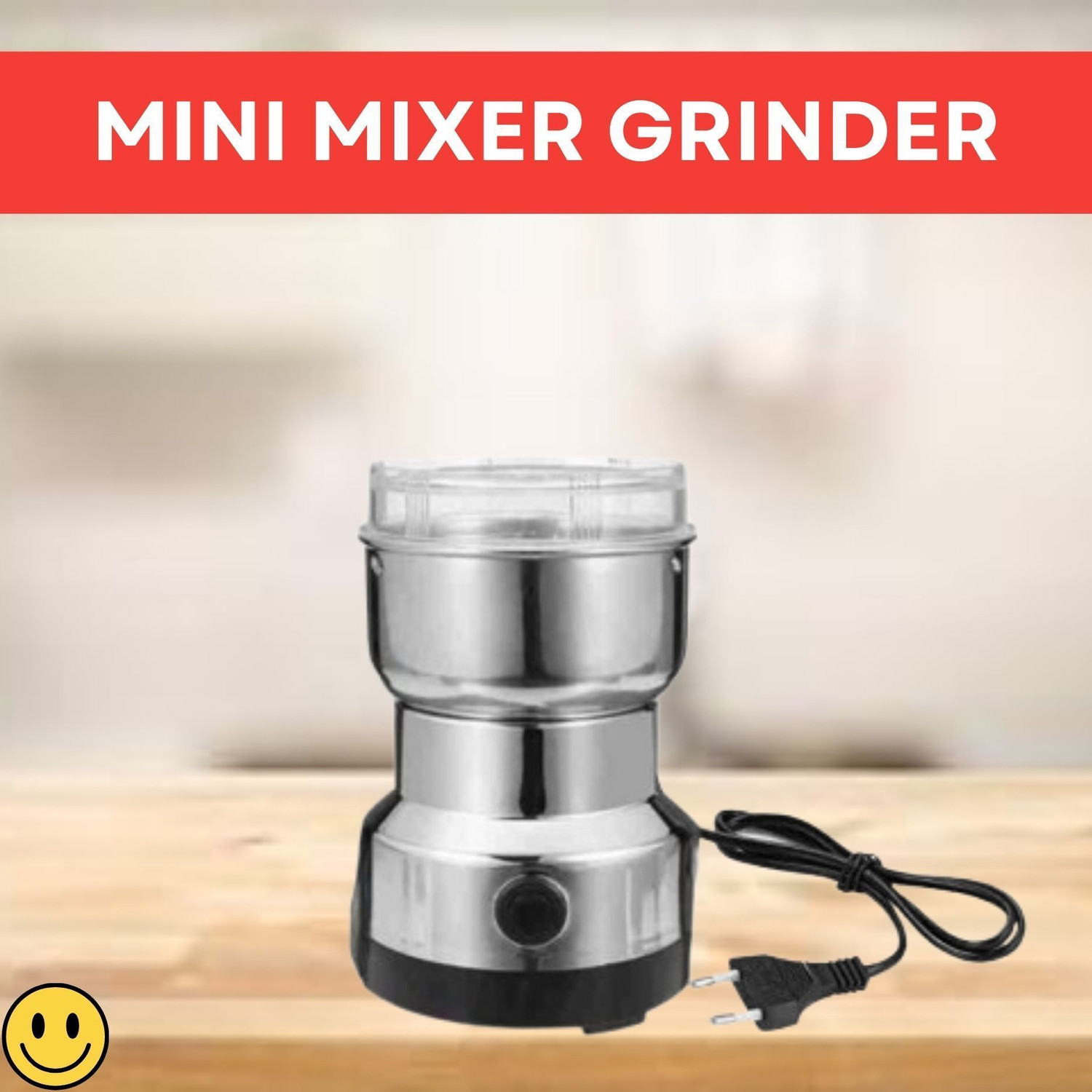 Image of HARIS STORE Single - Text Used For: ID 150 W Mixer Grinder (nima Stainless Steel Multifunctional Grinder lkj29 | 1 Jar | Silver)