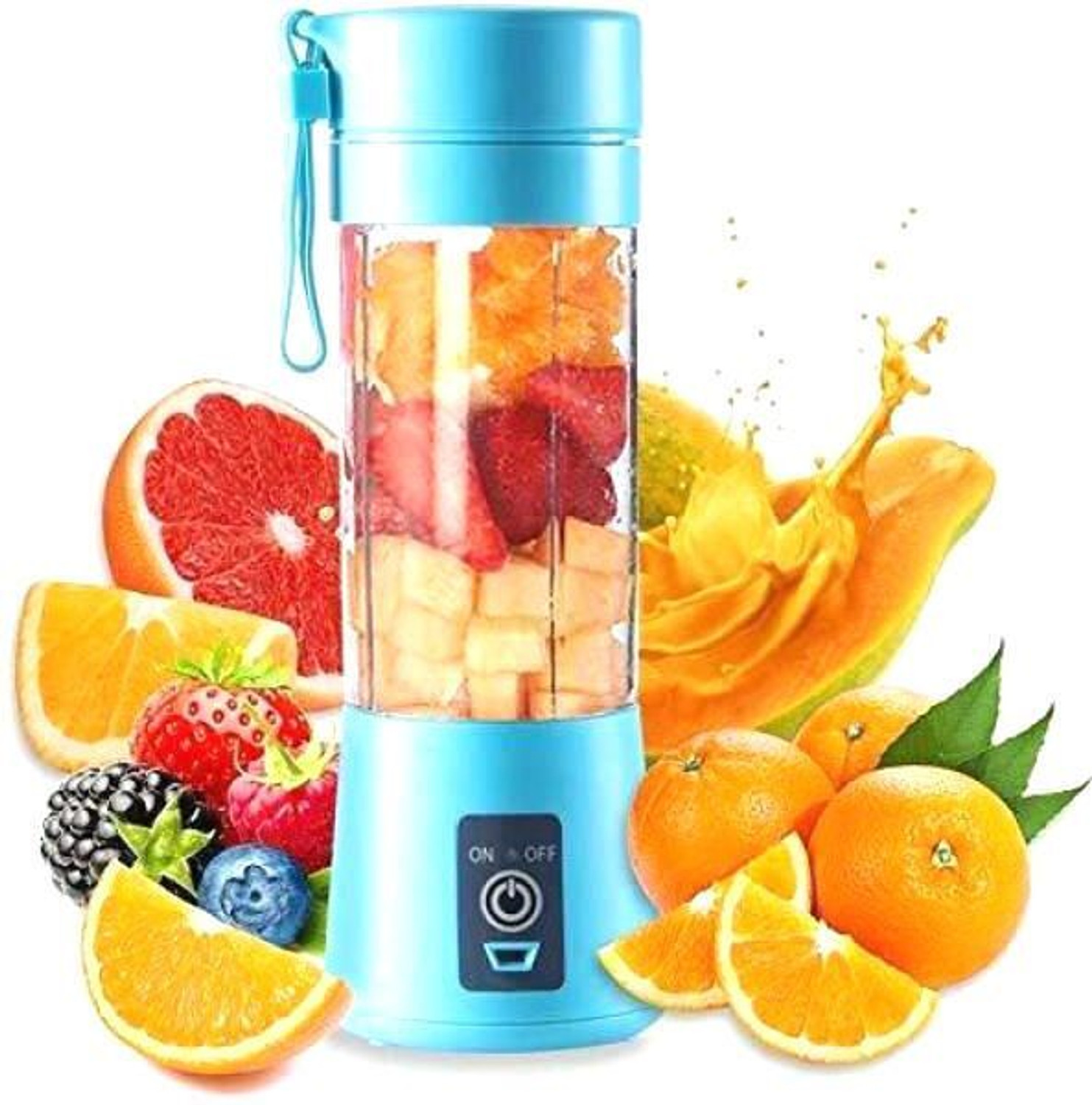 Image of JayGopalTrendz Electric Fruit Juicer Maker USB Rechargeable Mini Juicer Mixer GrinderQQ15 350 W Juicer Mixer Grinder (Electric Fruit Juicer Maker USB Rechargeable Mini Juicer Mixer GrinderQQ15 | 1 Jar | Multicolor)