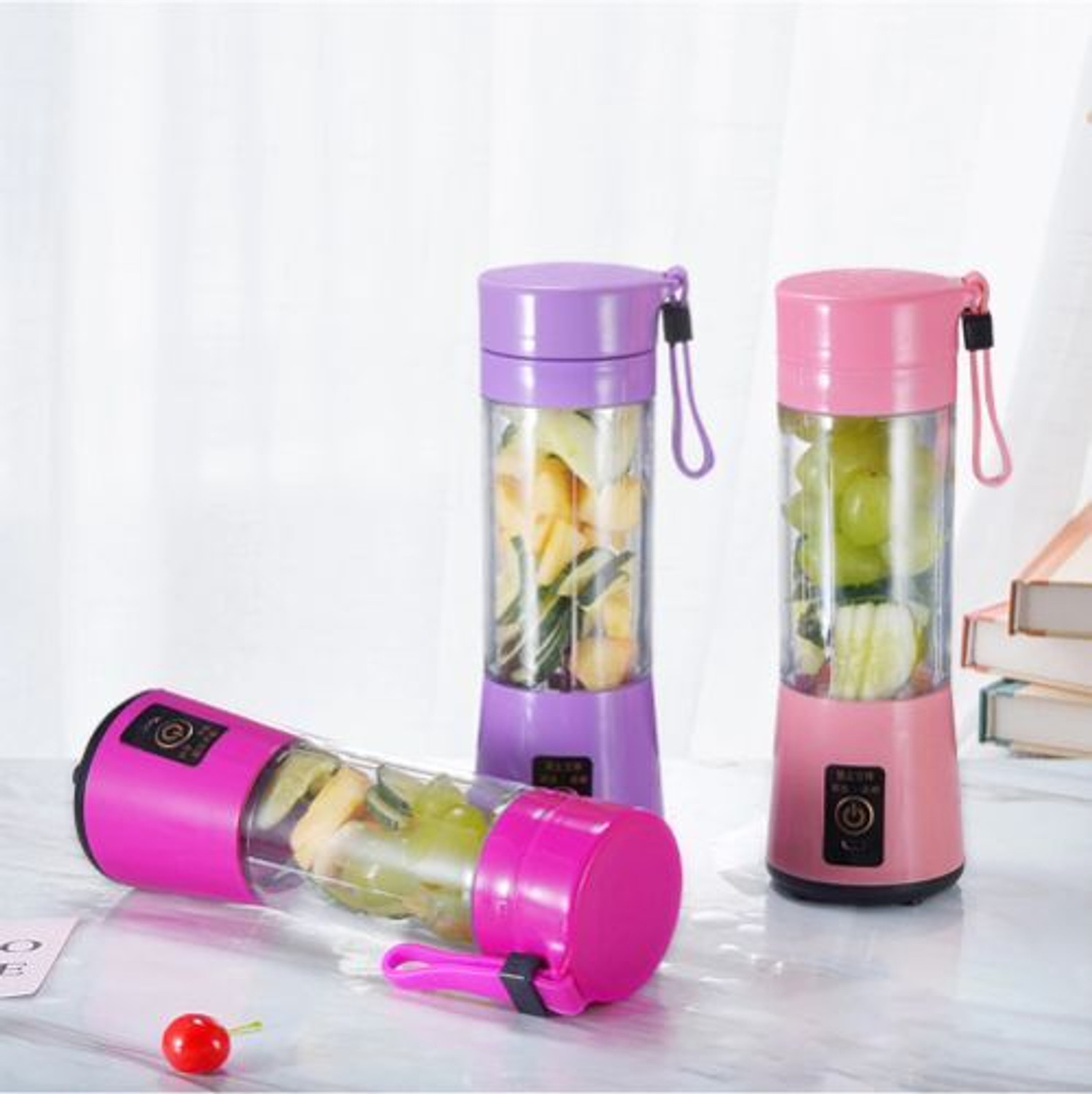 Image of princemarkett Pro Fruit Juicer 200 W Juicer Mixer Grinder (AYY 458Y RECHARGEABLE PORTABLE USB JUICER BOTTLE SLECTRIC MIXER BLENDER GRINDER | 1 Jar | Multicolor)
