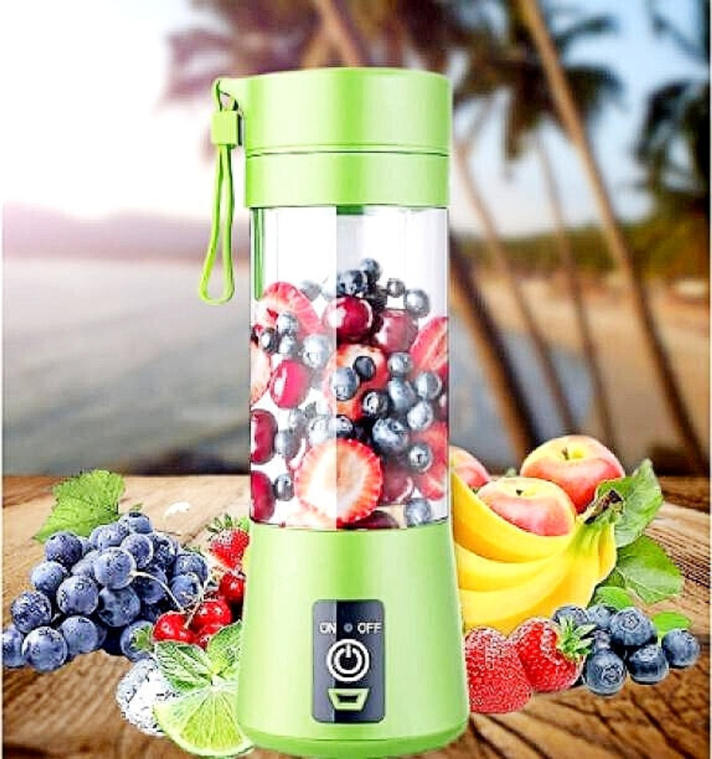 Image of APNA STORE Electric Rechargeable Fruit Juicer Maker Portable USB Mini Juicer ShakerTY291 350 W Juicer Mixer Grinder (Electric Rechargeable Fruit Juicer Maker Portable USB Mini Juicer ShakerTY291 | 1 Jar | Multicolor)