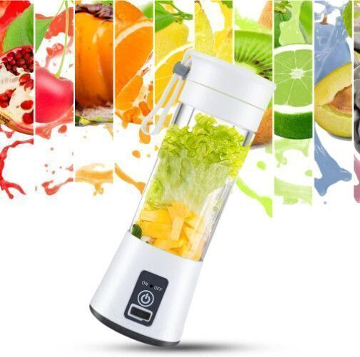 Image of APNA STORE Pro Fruit Juicer 200 W Juicer Mixer Grinder (AK 905A ELECTRIC JUICER MIXER GRINDER RECHARGEABLE USB BOTTLE BLENDER SHAKER | 1 Jar | Multicolor)