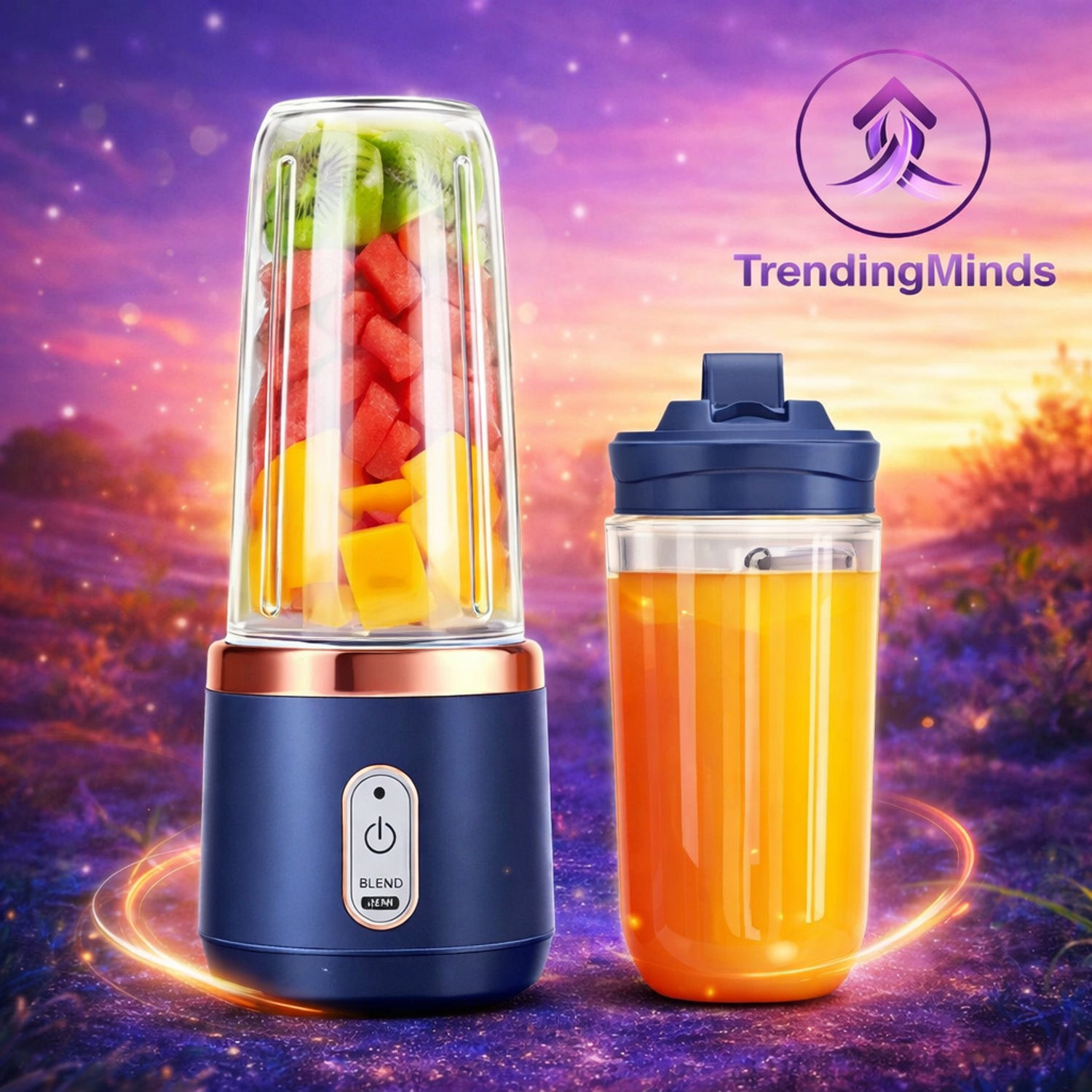 Image of TrendingMinds SmartBlend USB Portable 40 W Mixer Blender (TM-USBMIX-01 | 1 Jar | Multicolor)