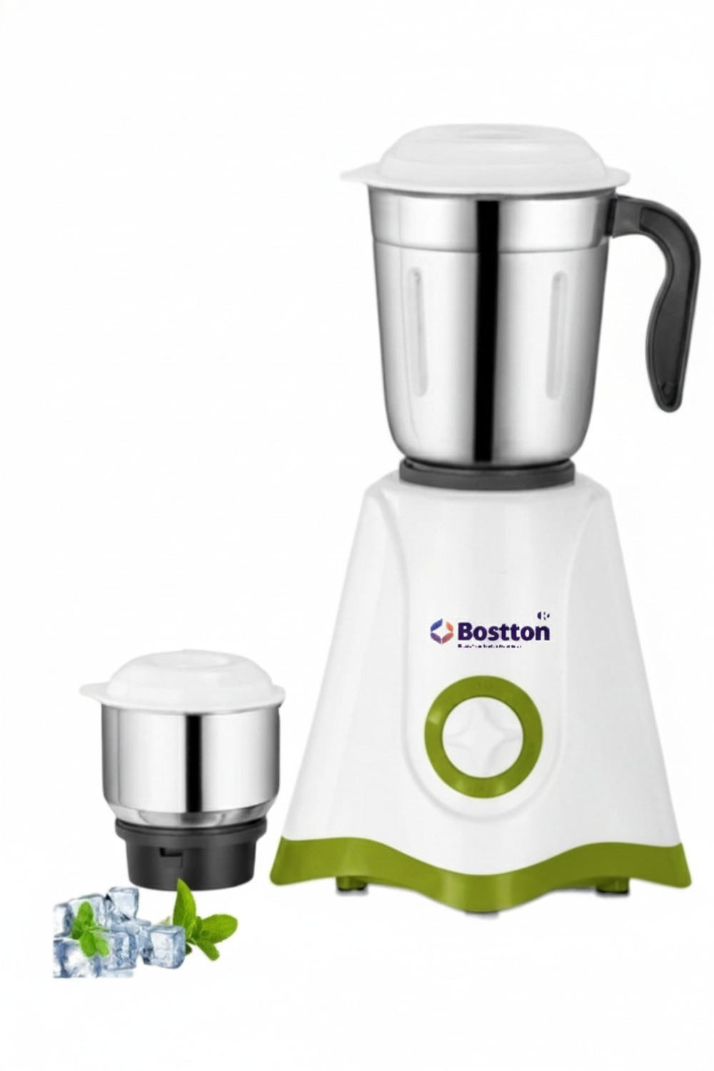 Image of Bostton 750 Watt Double layered Copper 25 MM Motor 750 W Mixer Grinder (Waspa Power Pro | 2 Jars | Olive Green)