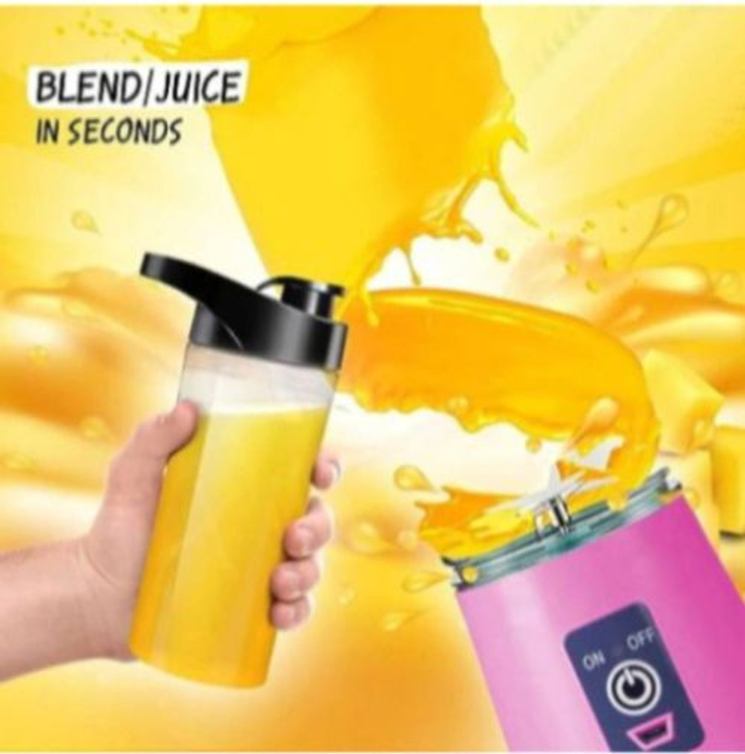 Image of princemarkett Pro Fruit Juicer 200 W Juicer Mixer Grinder (NOK36-ER70 Portable Blender 6 Blade Electric Juicer Blender | 1 Jar | Multicolor)