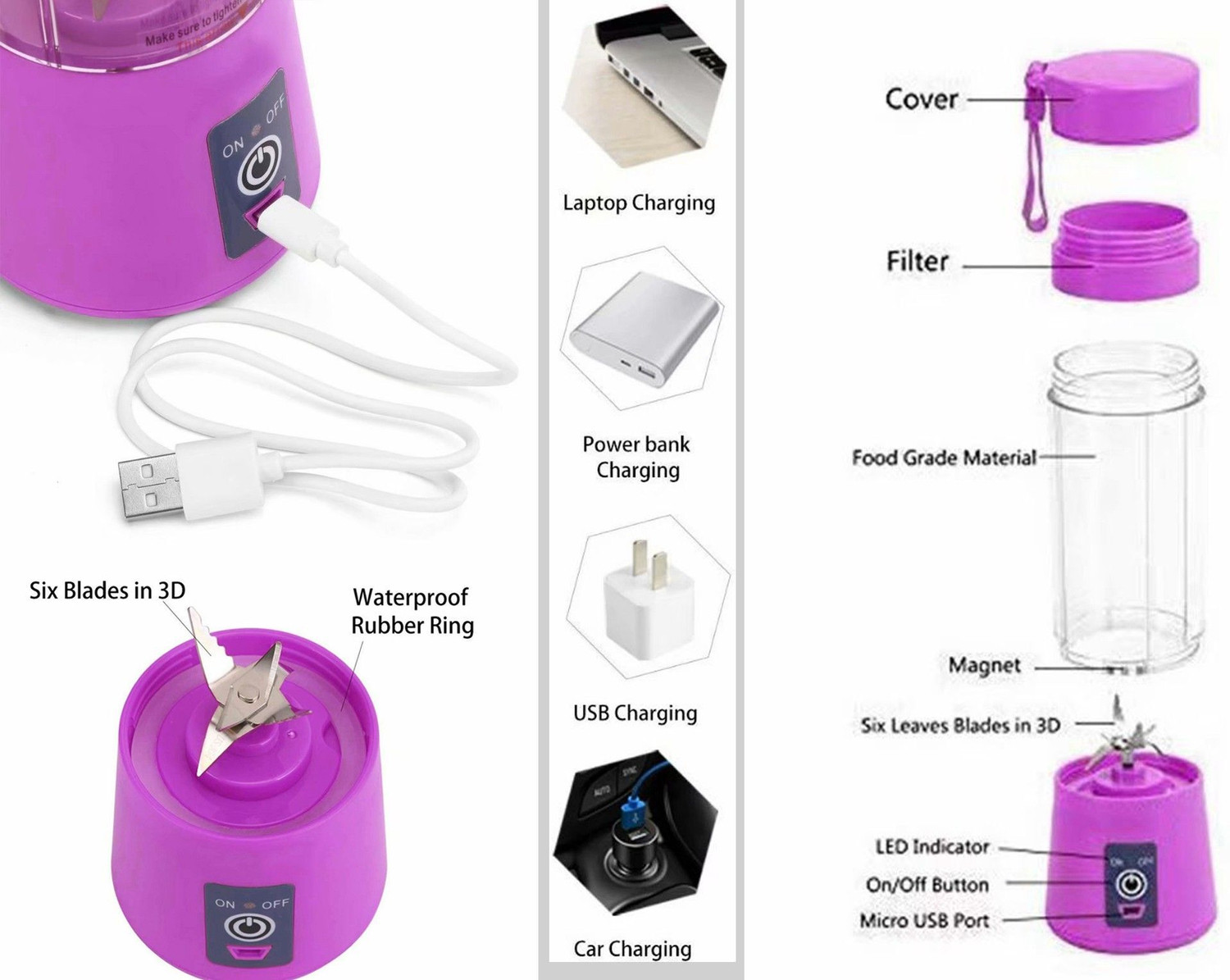 Image of princemarkett Pro Fruit Juicer 200 W Juicer Mixer Grinder (JUICE CUP | 1 Jar | Multicolor)