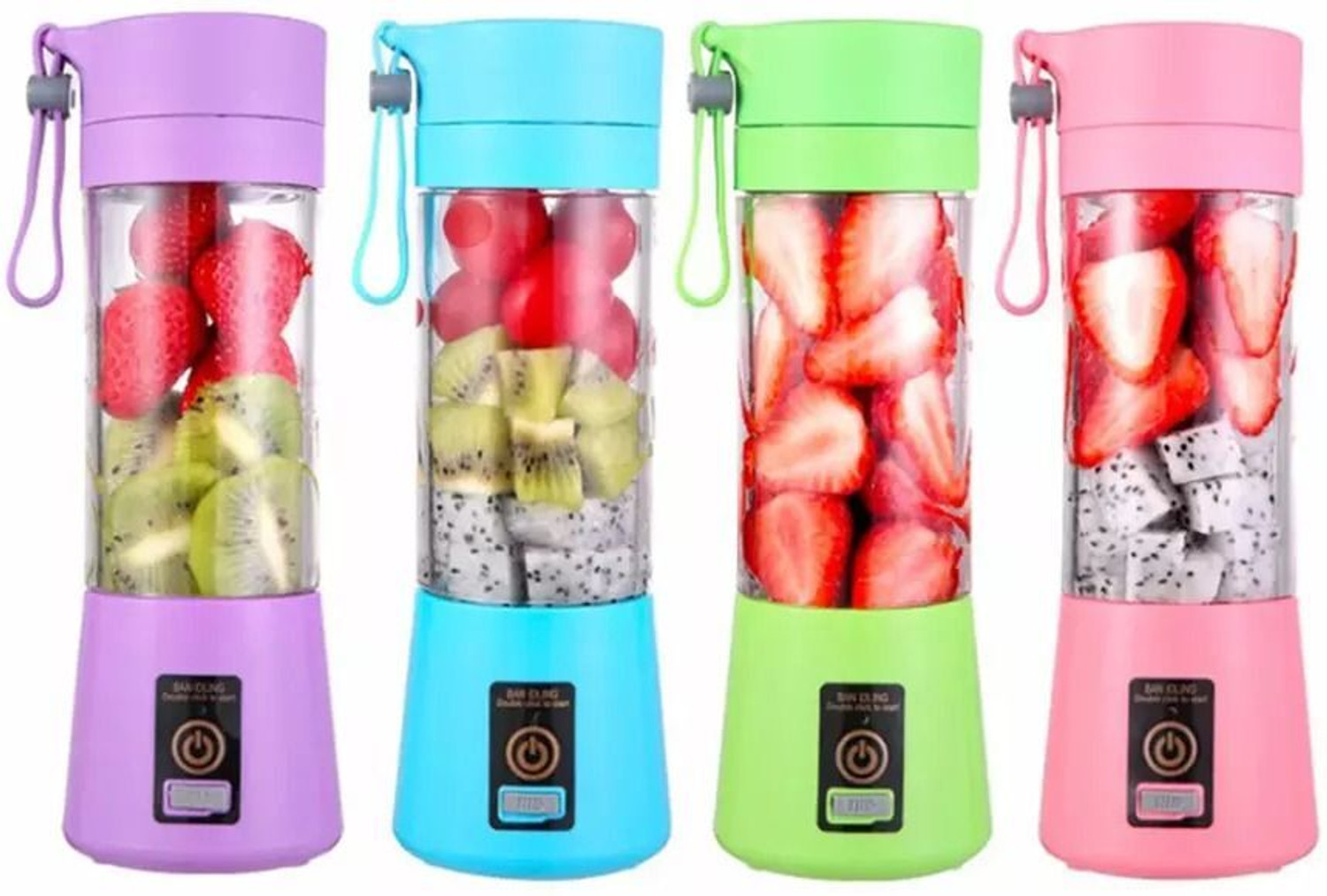 Image of PRANMATRASELLS Pro Fruit Juicer 200 W Juicer Mixer Grinder (ECF 850H Portable Electric Fruit Juicer Maker USB Rechargeable Mini Juicer | 1 Jar | Multicolor)