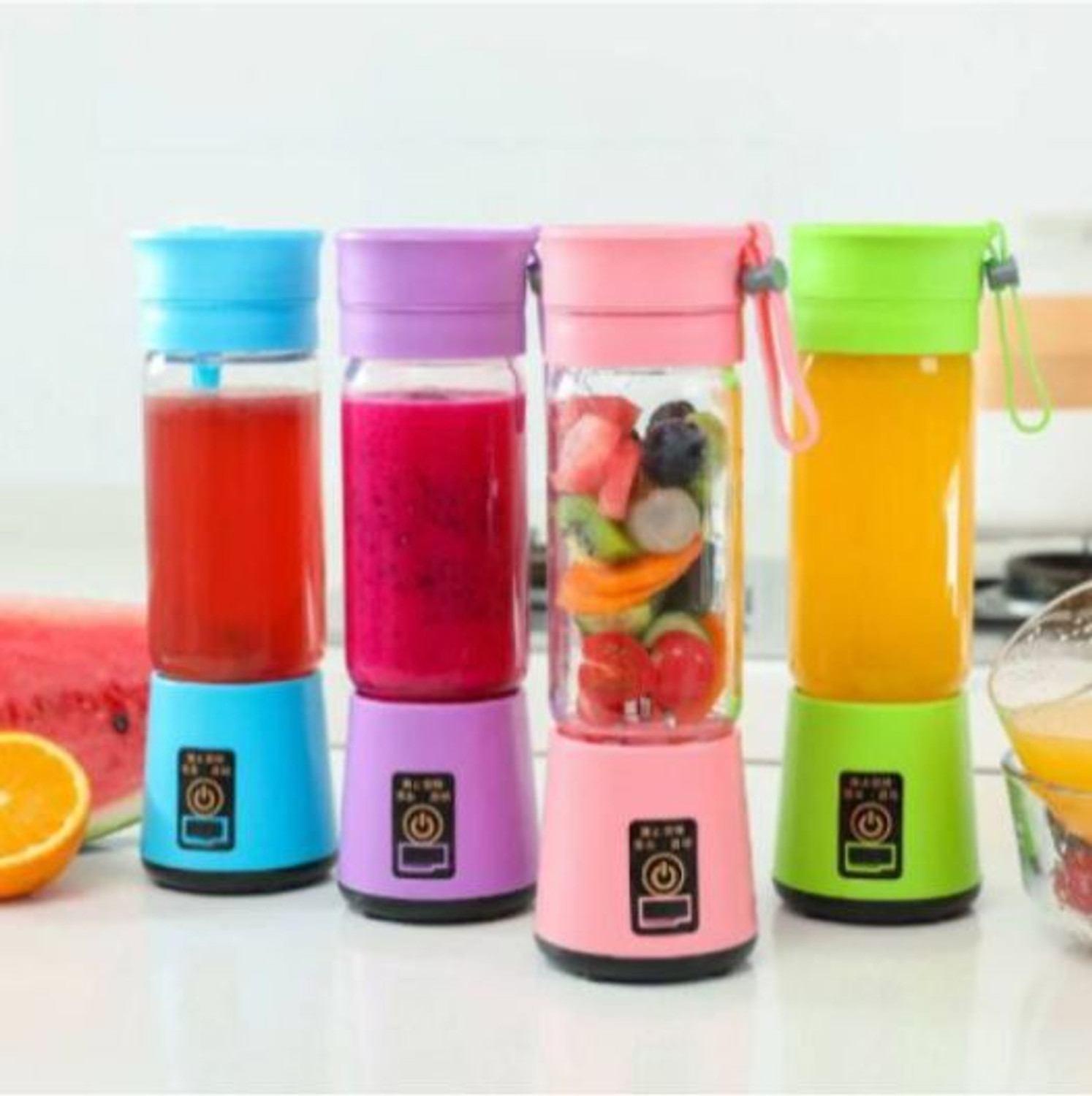 Image of princemarkett Pro Fruit Juicer 200 W Juicer Mixer Grinder (AET214 VK22- Portable Blender 6 Blade Electric Juicer Blender | 1 Jar | Multicolor)