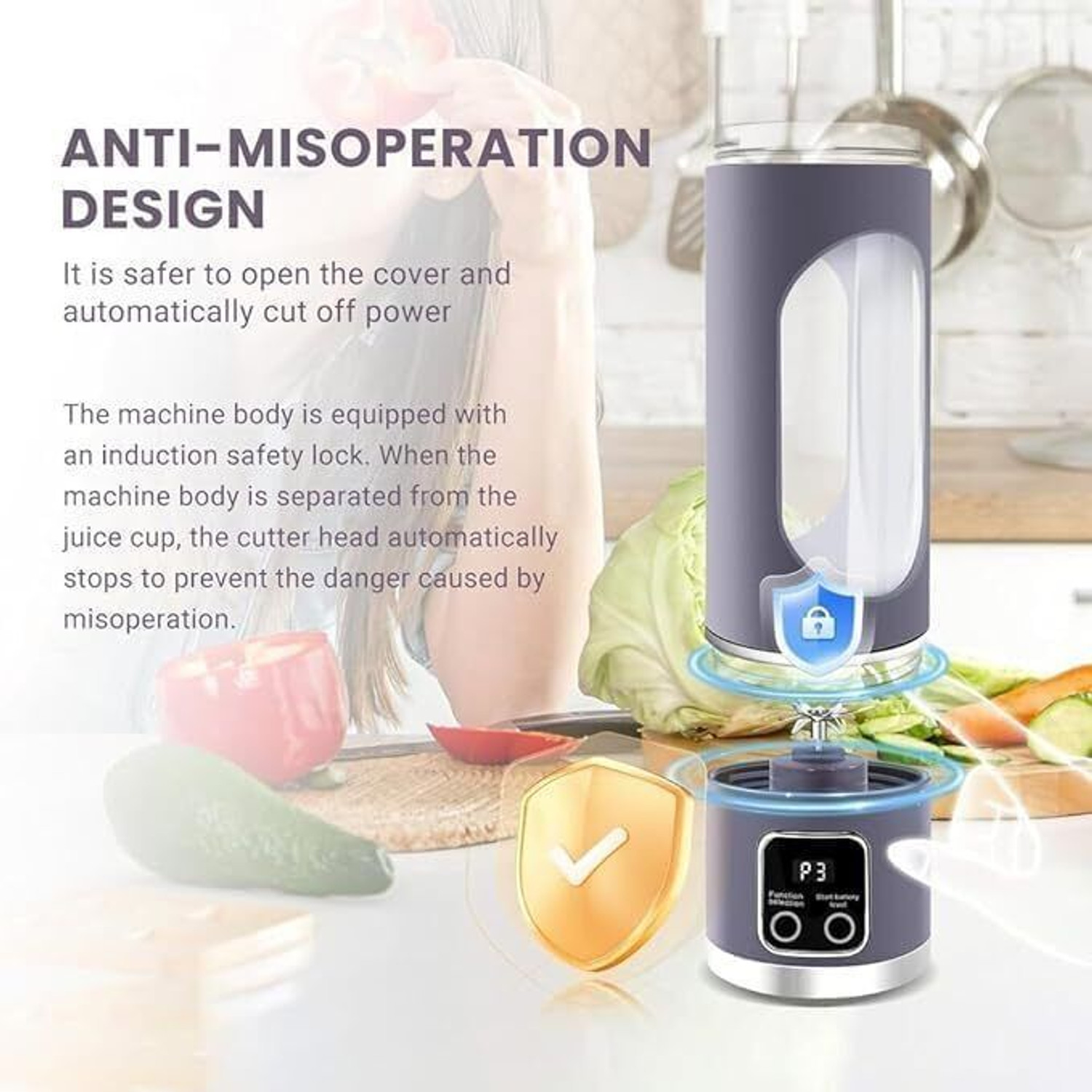 Image of Modexa Global Pro Fruit Juicer 200 W Juicer Mixer Grinder (AE 952A PORTABLE BLENDER FOR SMOOTHIES SHAKES FOR OFFICE,GYM,TREKKING,HOME USE | 1 Jar | Multicolor)