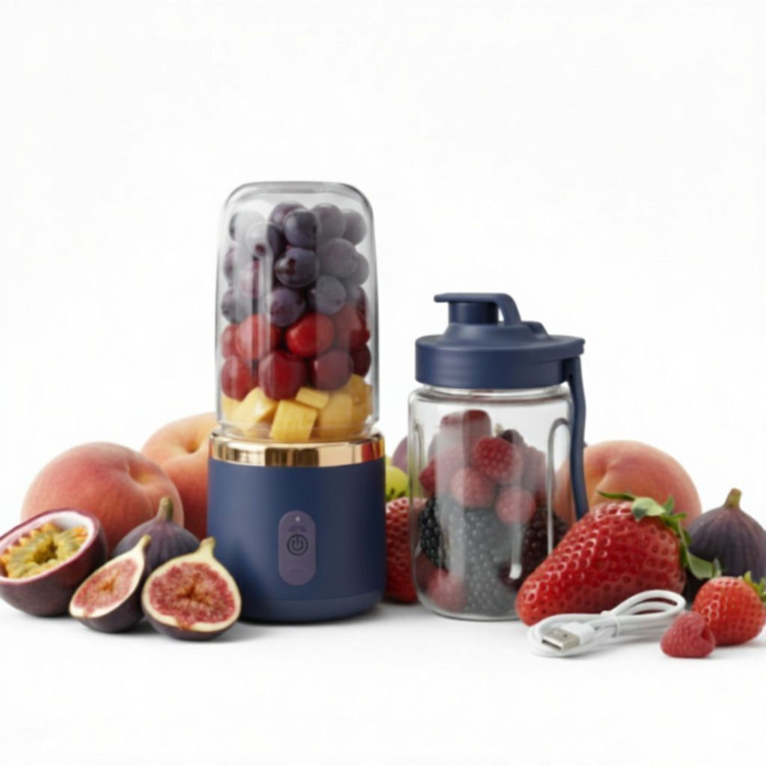 Image of MST Goldi PJC-04 240 W Juicer Mixer Grinder (Portable Blender, Personal Mini Travel Electric Shakes Smoothie Fruit Juicer | 2 Jars | Multicolor)