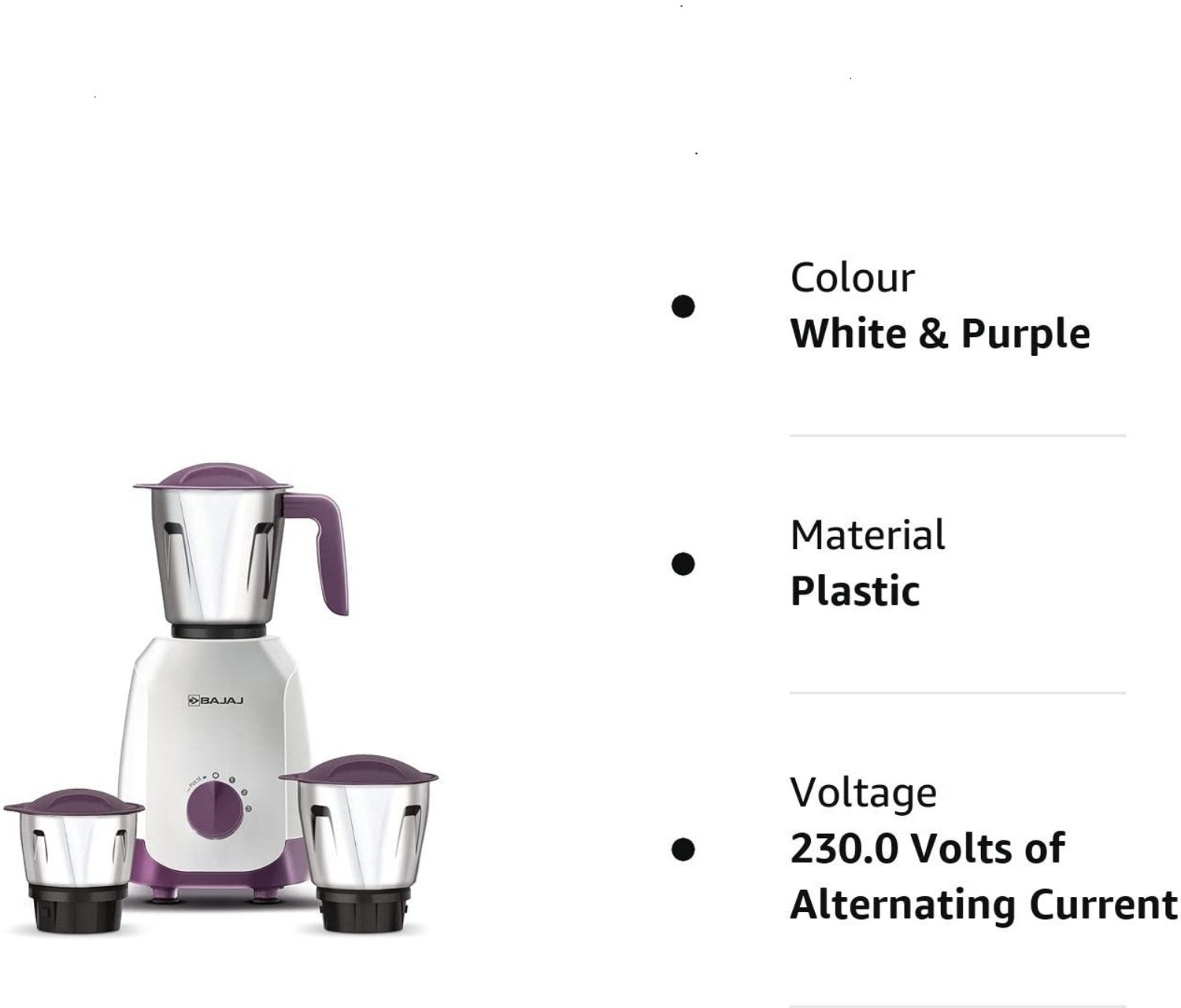 Image of johnpower MINI MIXER 220 W Mixer Grinder (Multi Purpose Grinder for Masala, Chutney & Wet Dry Grinding | 2 Jars | BLACK & RED)