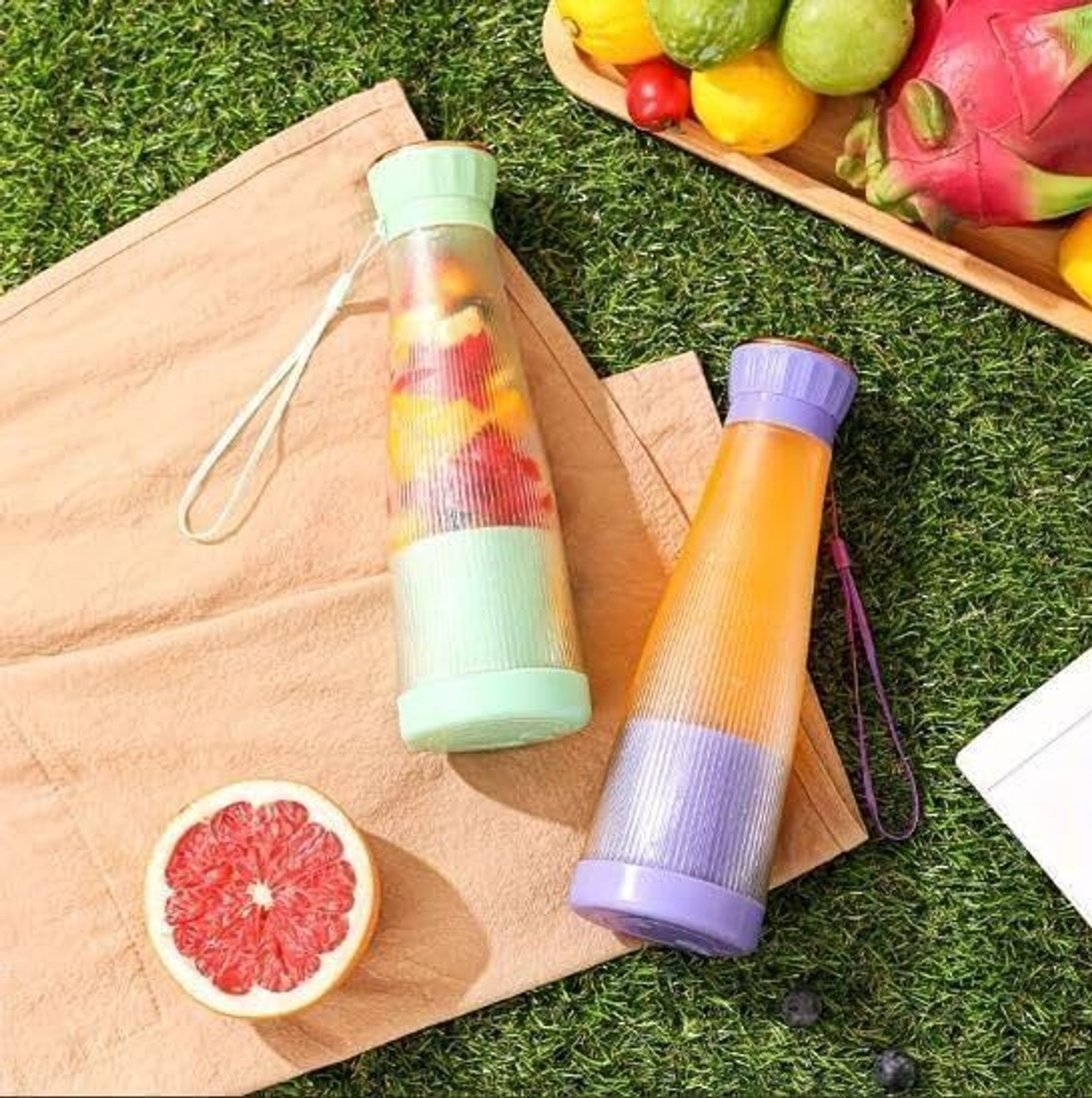 Image of GYVM ENTERPRICE Pro Fruit Juicer 200 W Juicer Mixer Grinder (Stainless Steel Portable USB Blender - Compact,Rechargeable Juicer for Smoothies | 1 Jar | Multicolor)