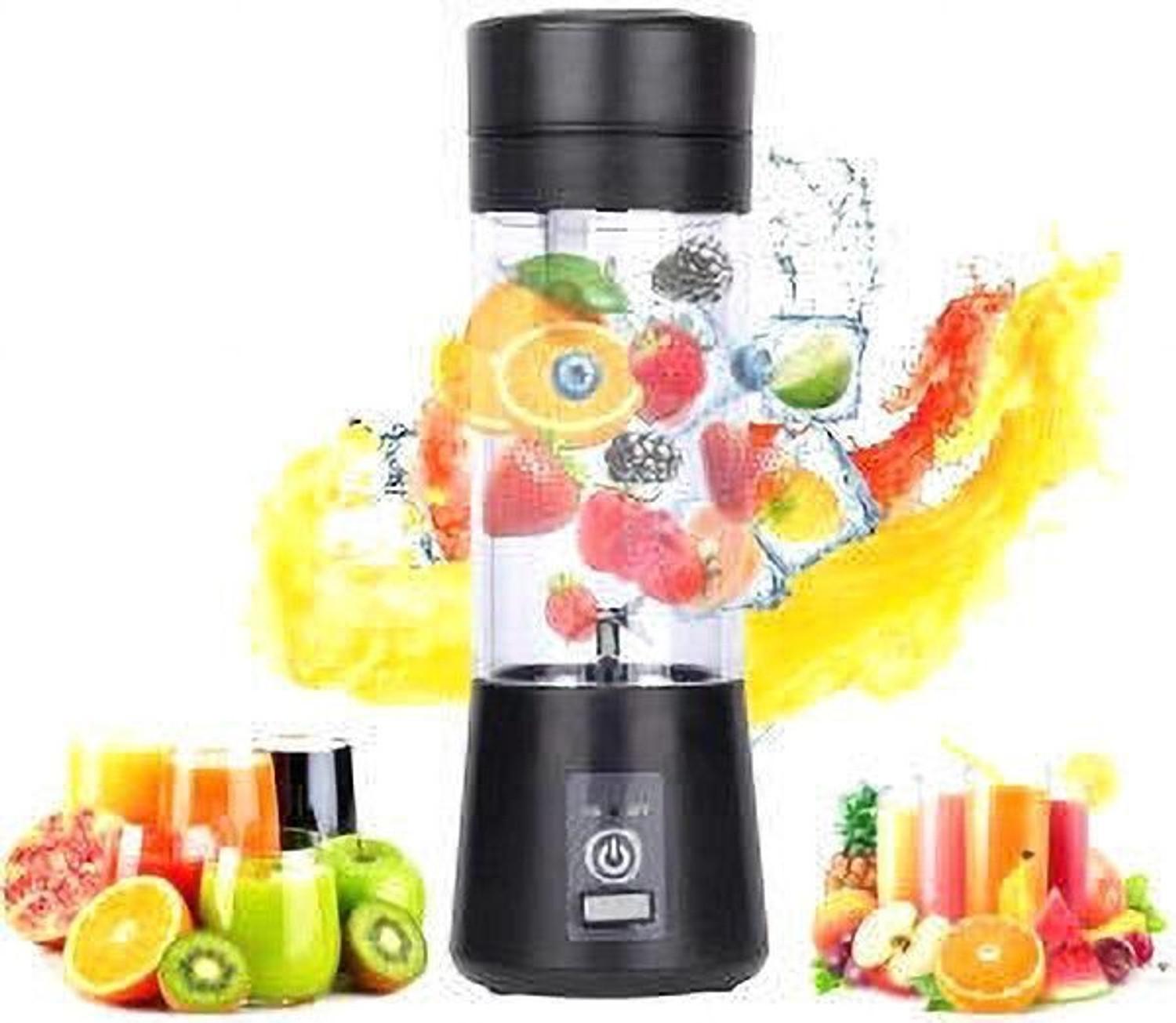 Image of JayGopalTrendz Electric Rechargeable Fruit Juicer Maker Portable USB Mini Juicer ShakerTY468 350 W Juicer Mixer Grinder (Electric Rechargeable Fruit Juicer Maker Portable USB Mini Juicer ShakerTY468 | 1 Jar | Multicolor)