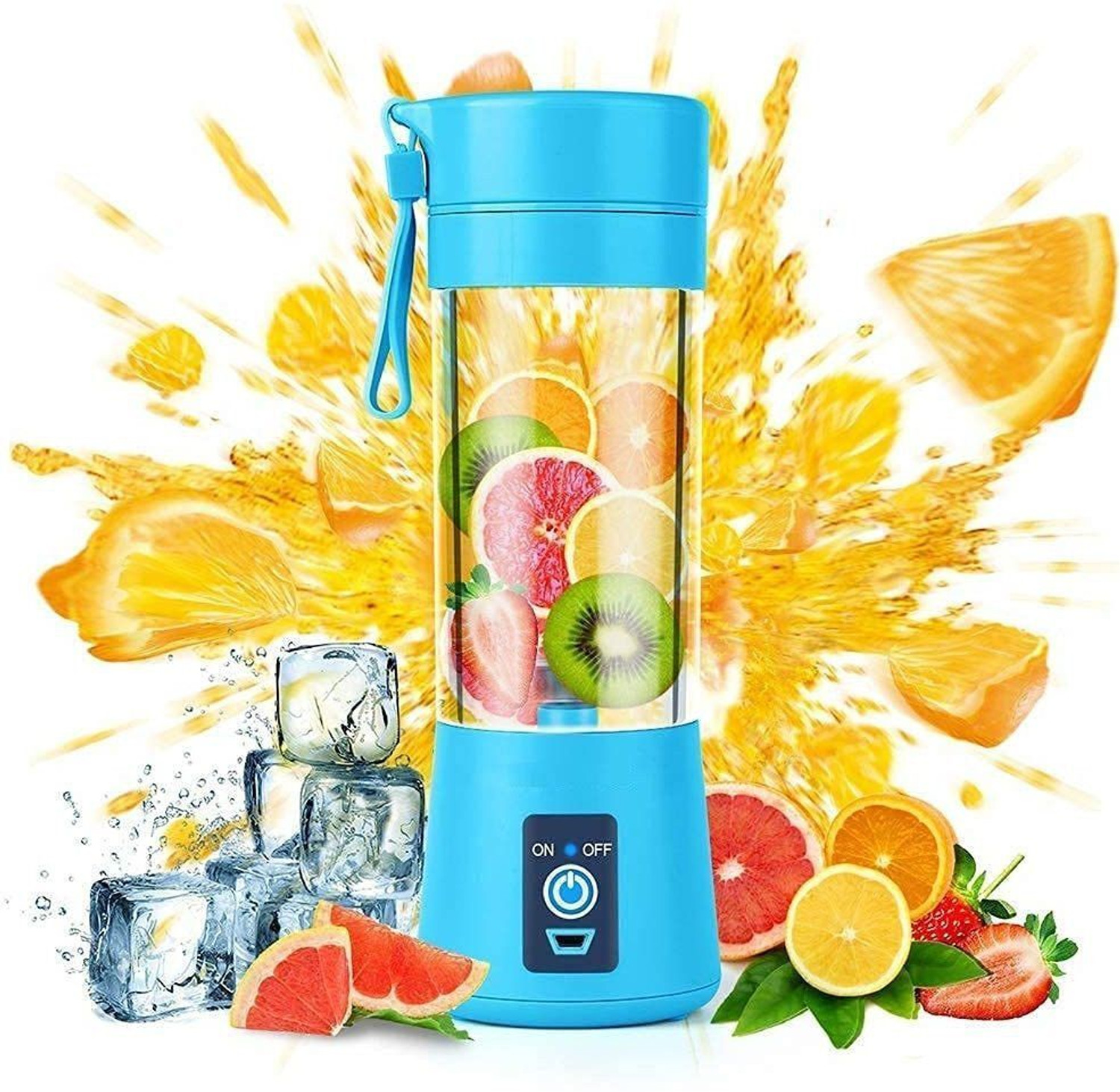 Image of princemarkett Pro Fruit Juicer 200 W Juicer Mixer Grinder (IIX-833-MK-USB Electric Vegetable And Fruit Juicer (4 BLADE) | 1 Jar | Multicolor)