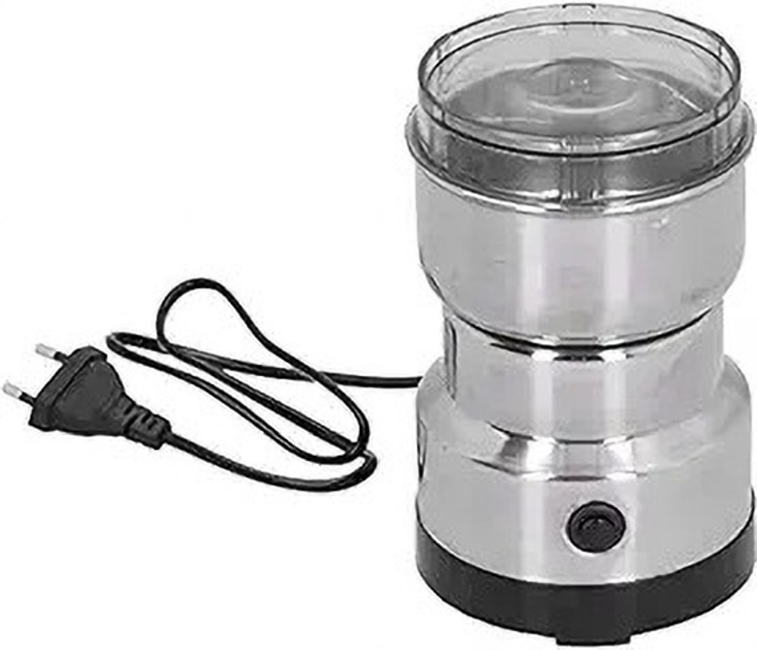 Image of Manasa Nima Mini Mixer Grinder 200 W Mixer Grinder (Mini Grinder for Kitchen - Easy-to-Use Electric Spice & Coffee Grinder | 1 Jar | Silver)