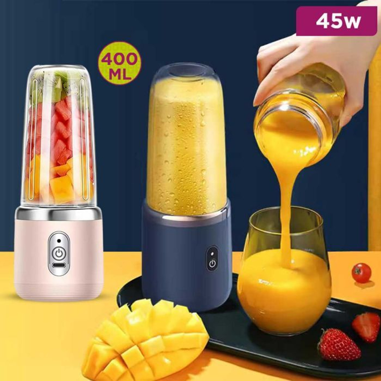 Image of JayGopalTrendz Portable Juicer 0.1 40 W Juicer (Juicer001 | 1 Jar | Multicolor)