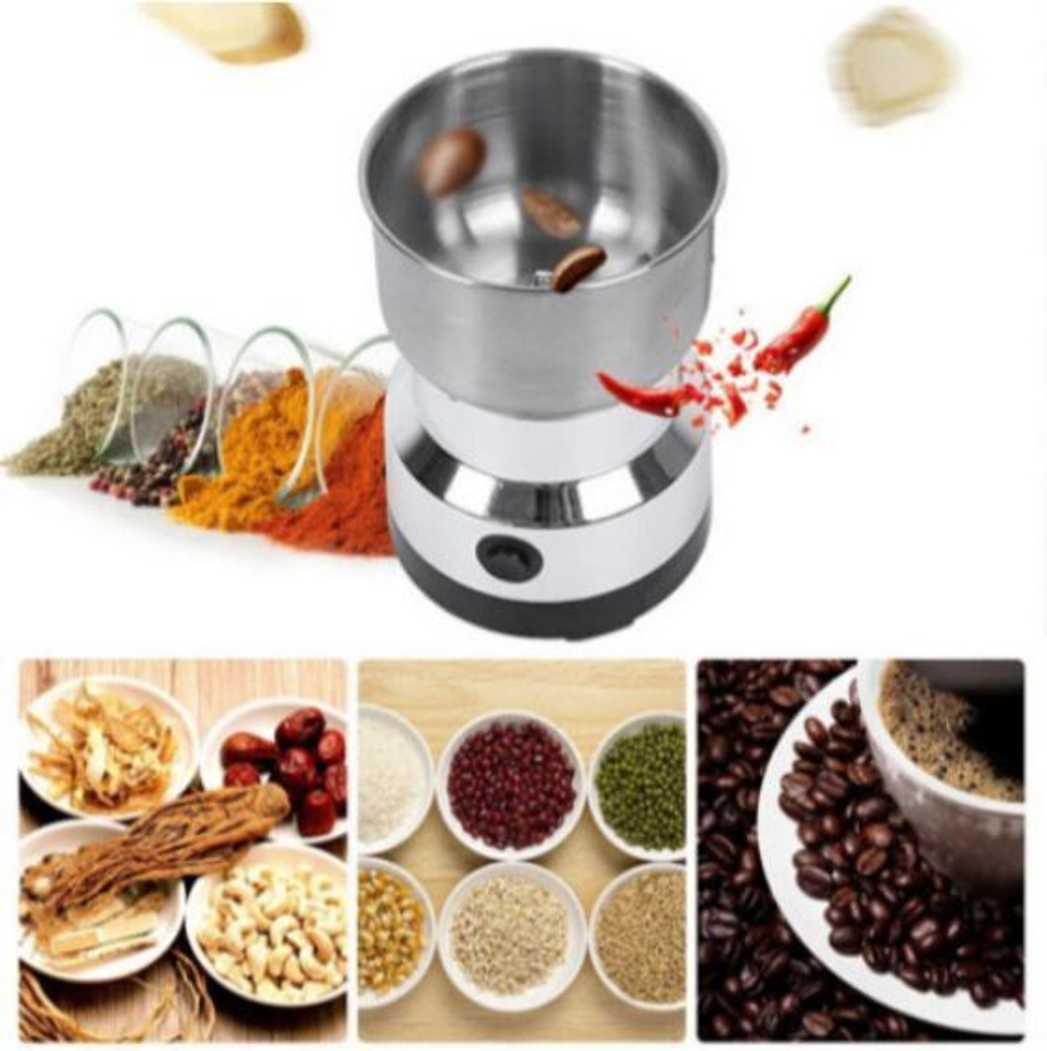 Image of JayGopalTrendz Grinder 350 W Mixer Grinder (Electric Grinder With Coffee & Nuts Grains Bean Grinder Juicer Mixer GrinderW330 | 1 Jar | Multicolor)