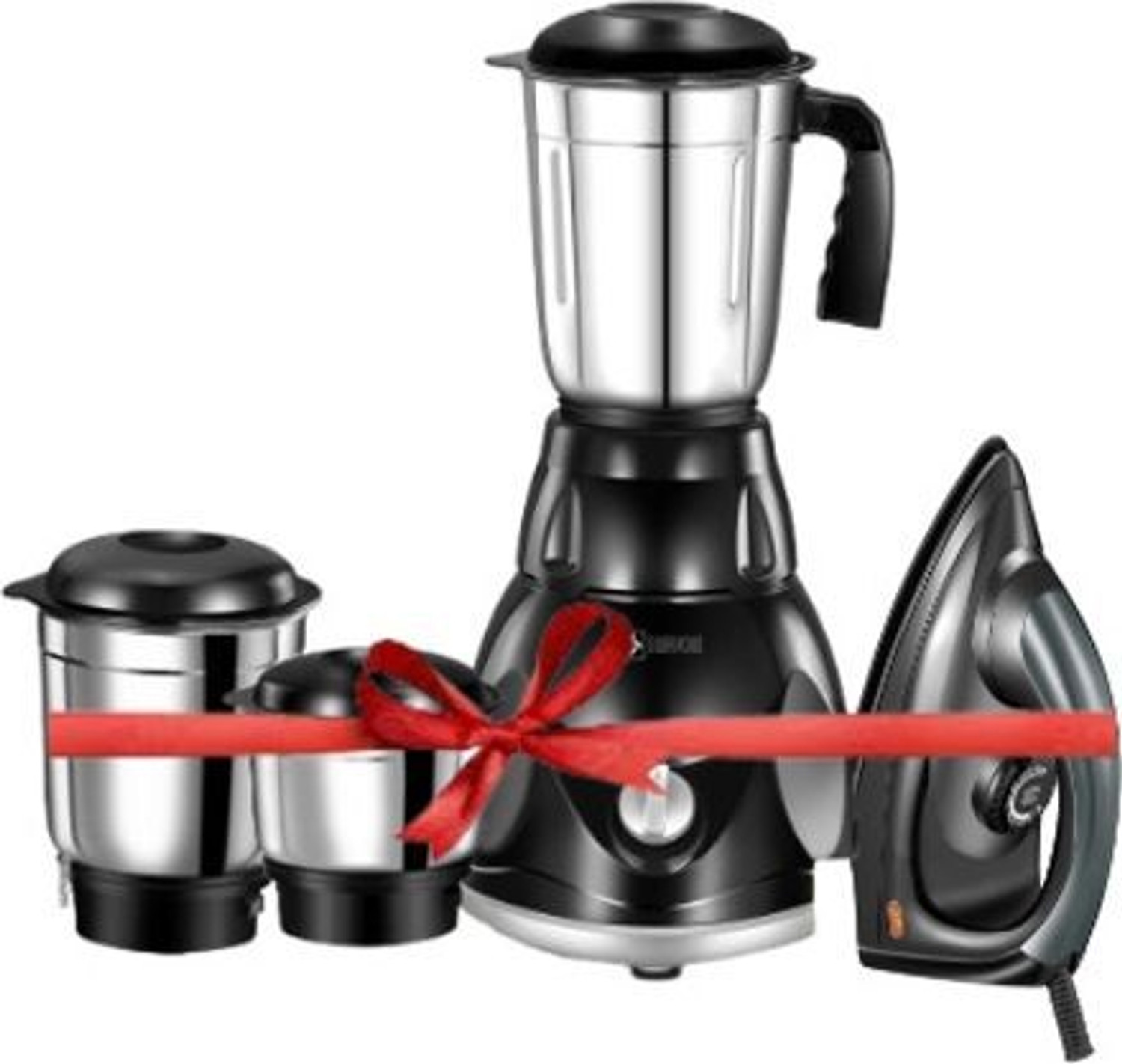 Image of Moonstruck Kuro 2 Jar Set 700 W Juicer Mixer Grinder (HeatShield Motor with LiveView Chutney for Daily Cooking | 2 Jars | Black)