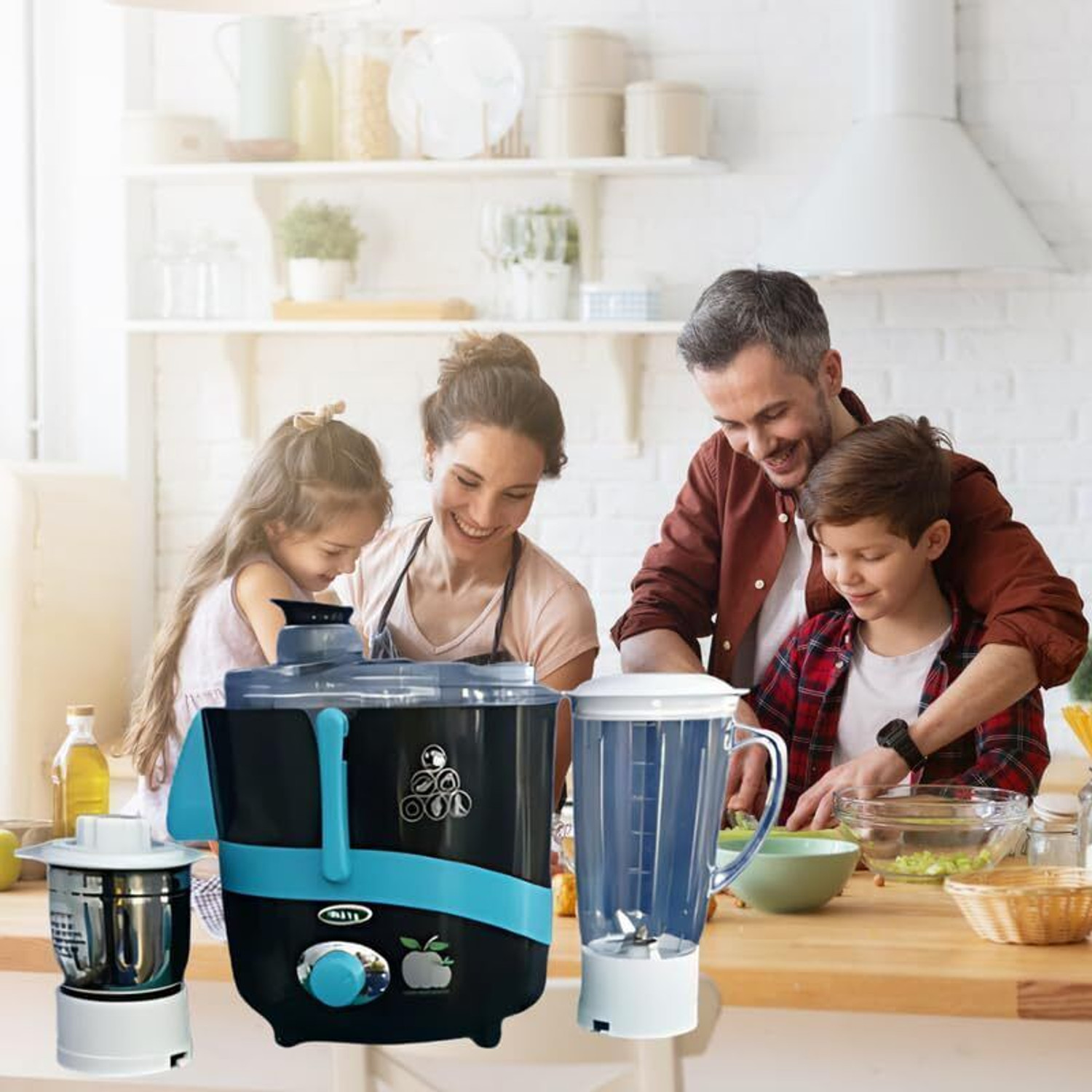 Image of Saumyaraj Metal 2-Jar Grinder | 650W Motor | High-Power Mixing & Grinding 650 W Juicer Mixer Grinder (Metal 2-Jar Grinder | 650W Motor | High-Power Mixing & Grinding | 2 Jars | Black)
